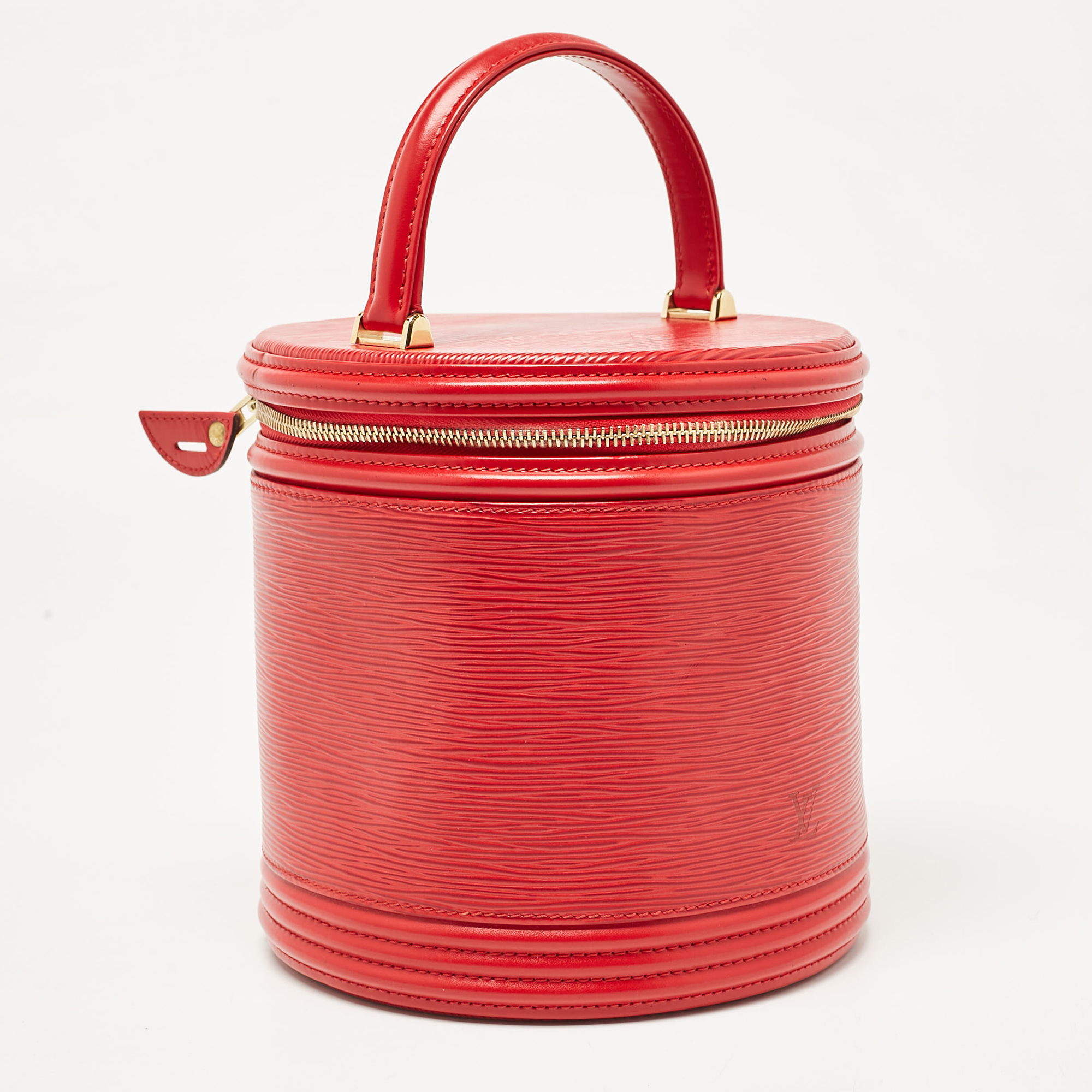 Louis Vuitton Red Epi Leather Cannes Vanity Case Bag