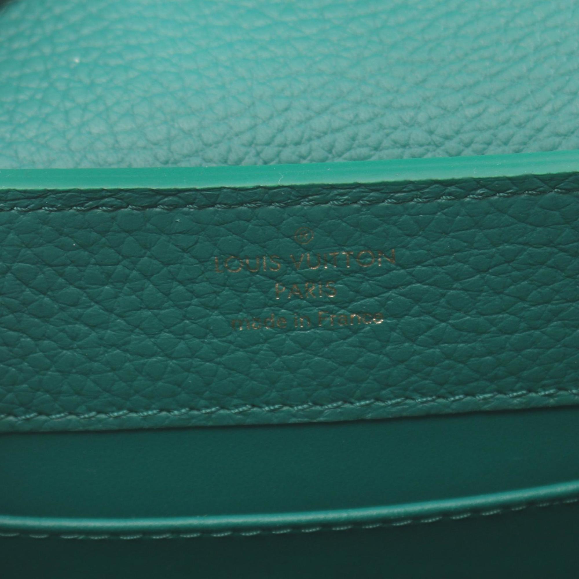 Louis Vuitton Green Taurillon Leather Capucines Mini Handbag