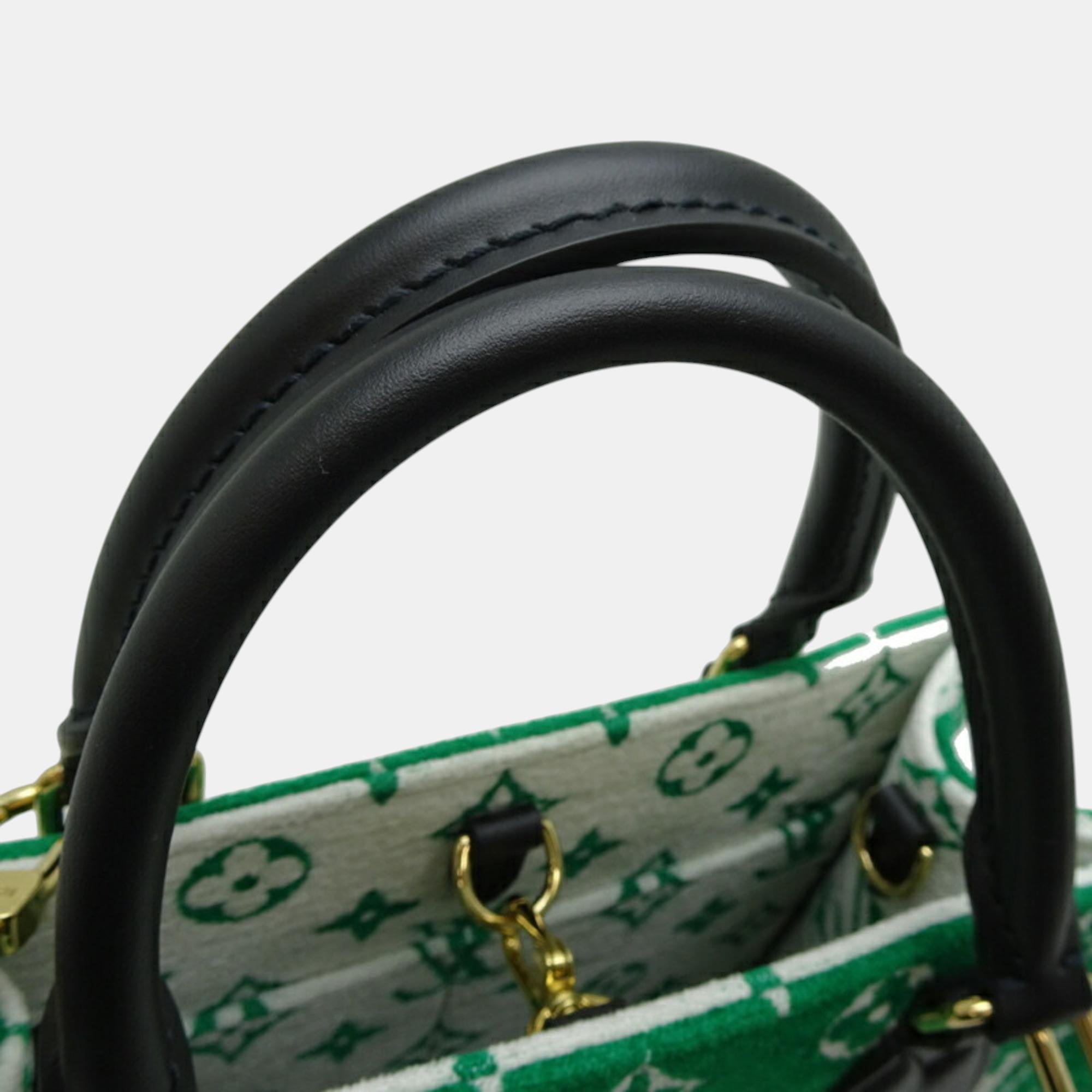 Louis Vuitton Velvet Green Lv Match On The Go Pm Handbag