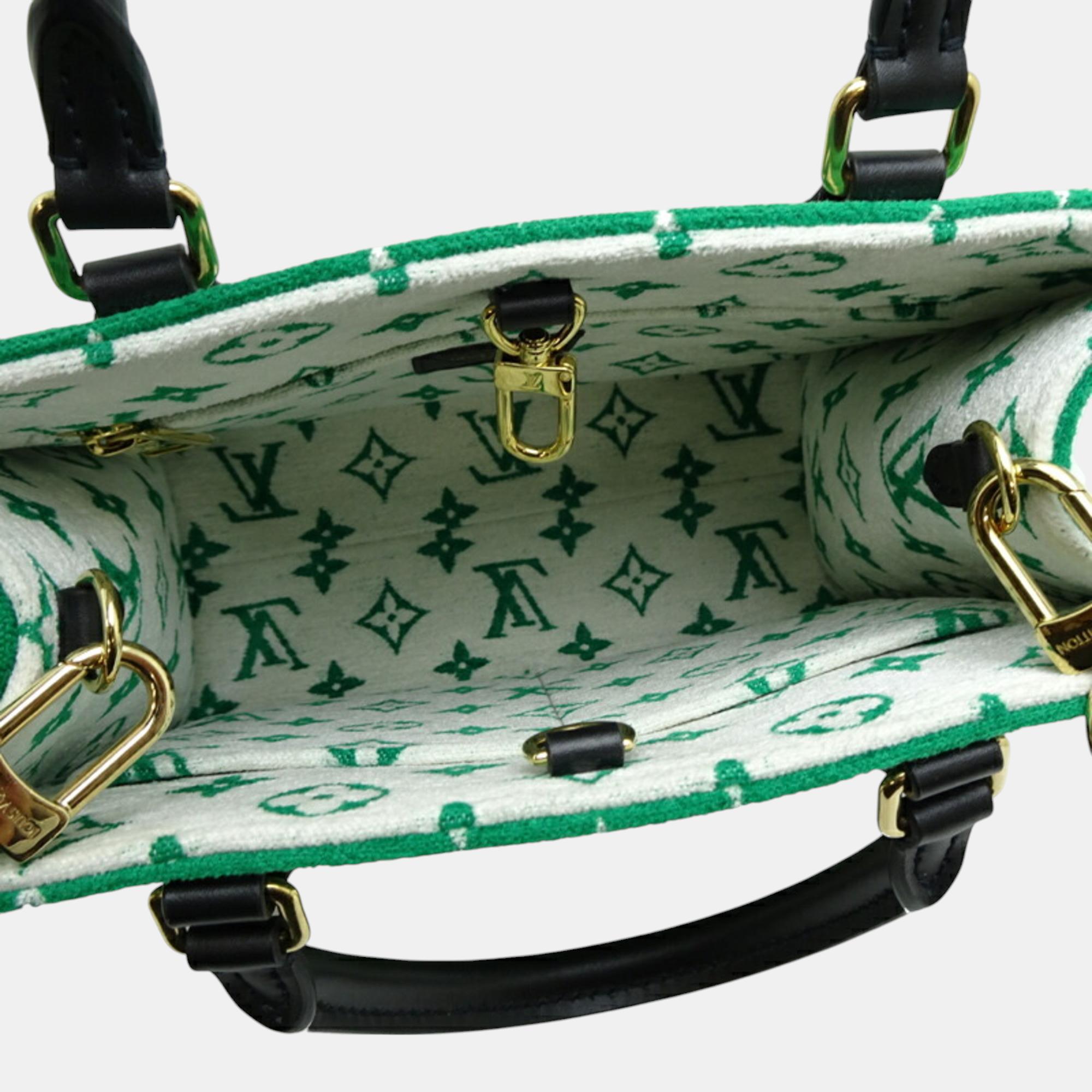 Louis Vuitton Velvet Green Lv Match On The Go Pm Handbag