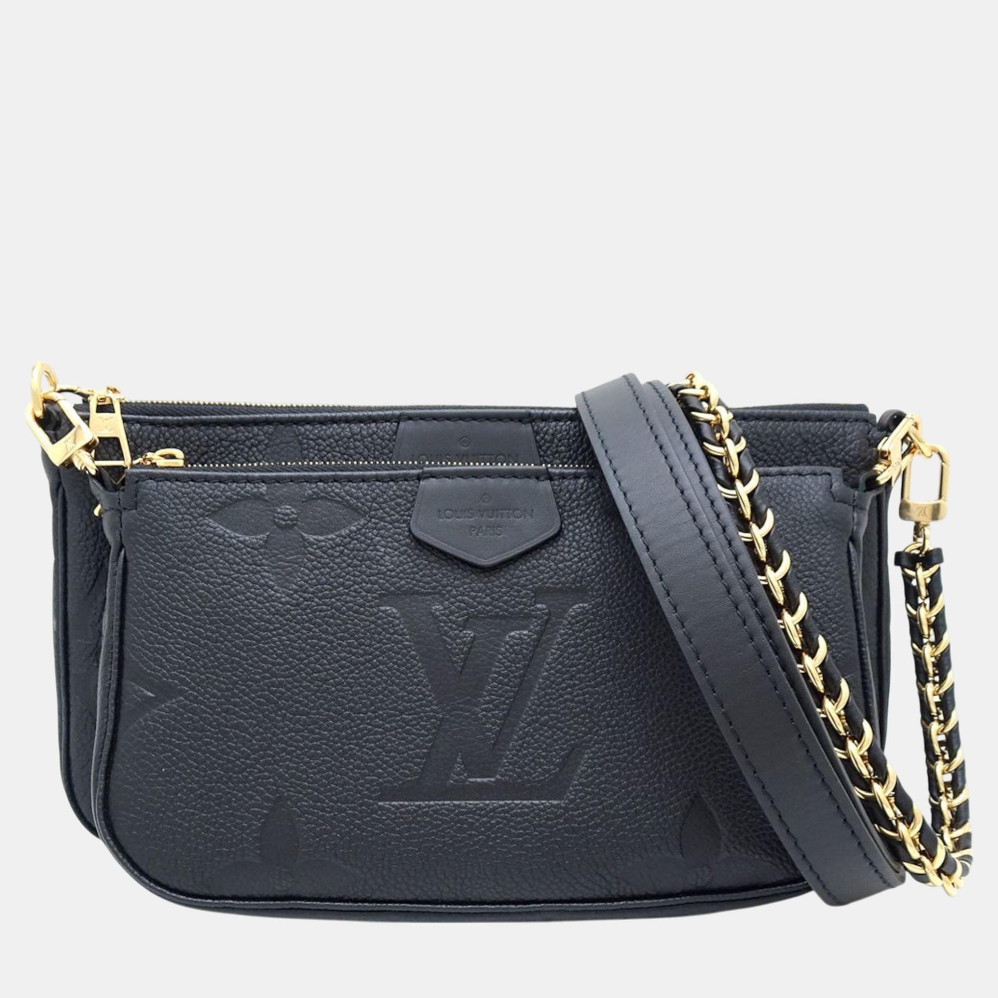 Louis Vuitton Noir Monogram Empreinte Multi Pochette Accessoires Shoulder Bag