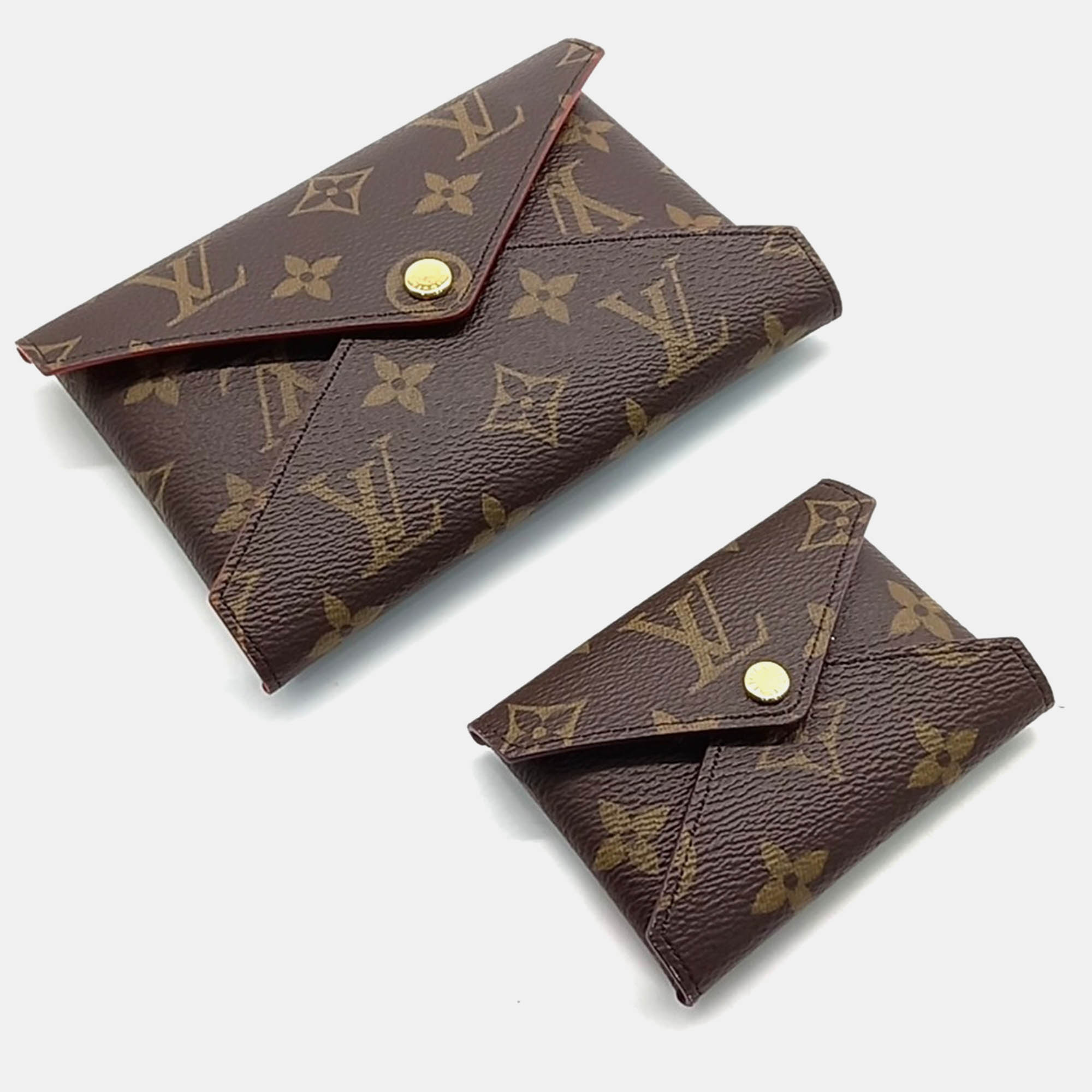 Louis Vuitton Brown Canvas Louis Vuitton Pochette Kirigami Clutch