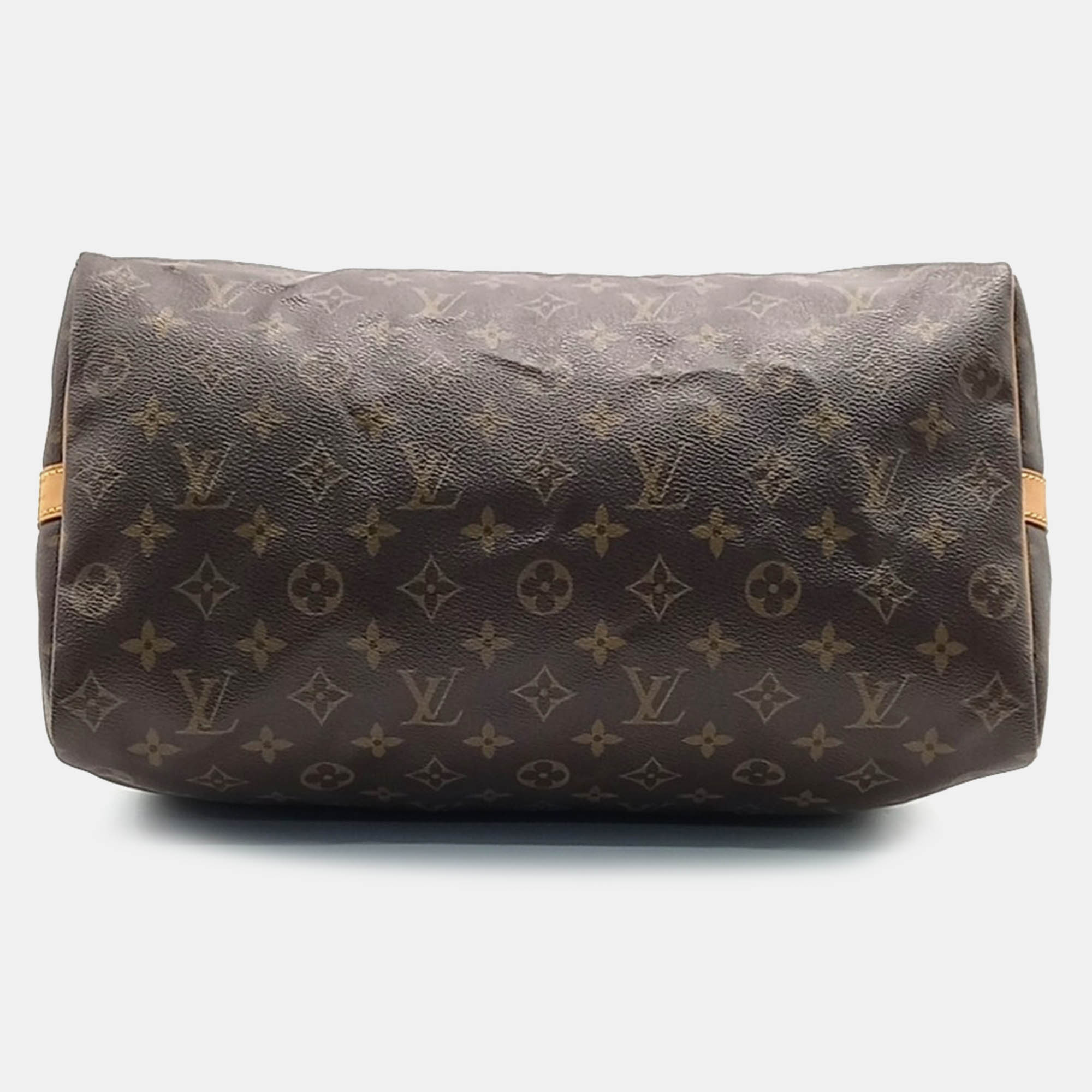 Louis Vuitton Brown Canvas Louis Vuitton Monogram Bandouliere Speedy 35 Bag