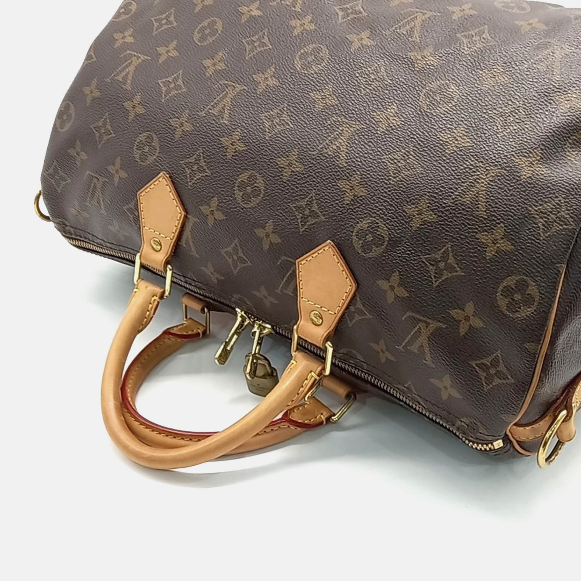 Louis Vuitton Brown Canvas Louis Vuitton Monogram Bandouliere Speedy 35 Bag