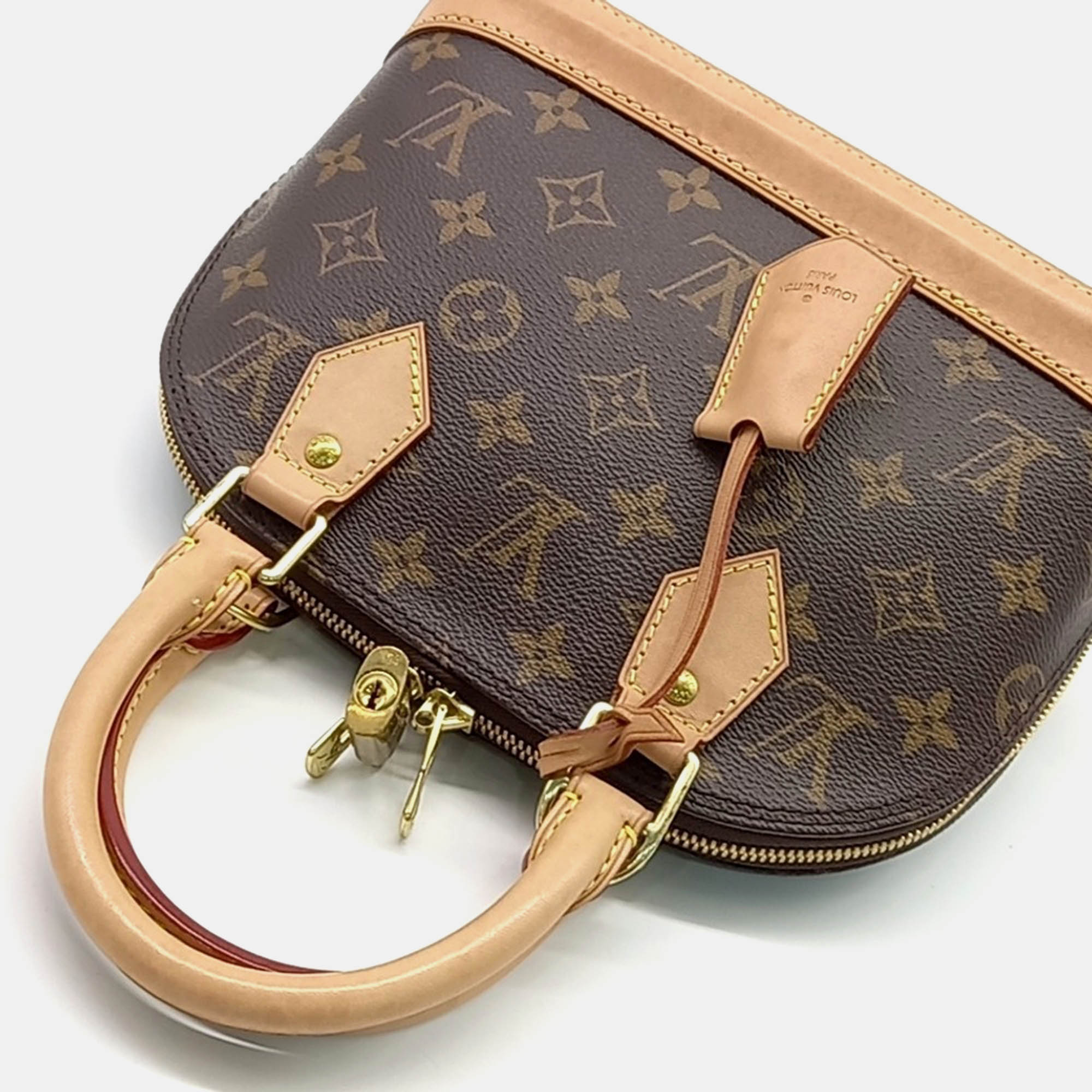 Louis Vuitton Brown Coated Canvas Louis Vuitton Monogram Alma BB Bag