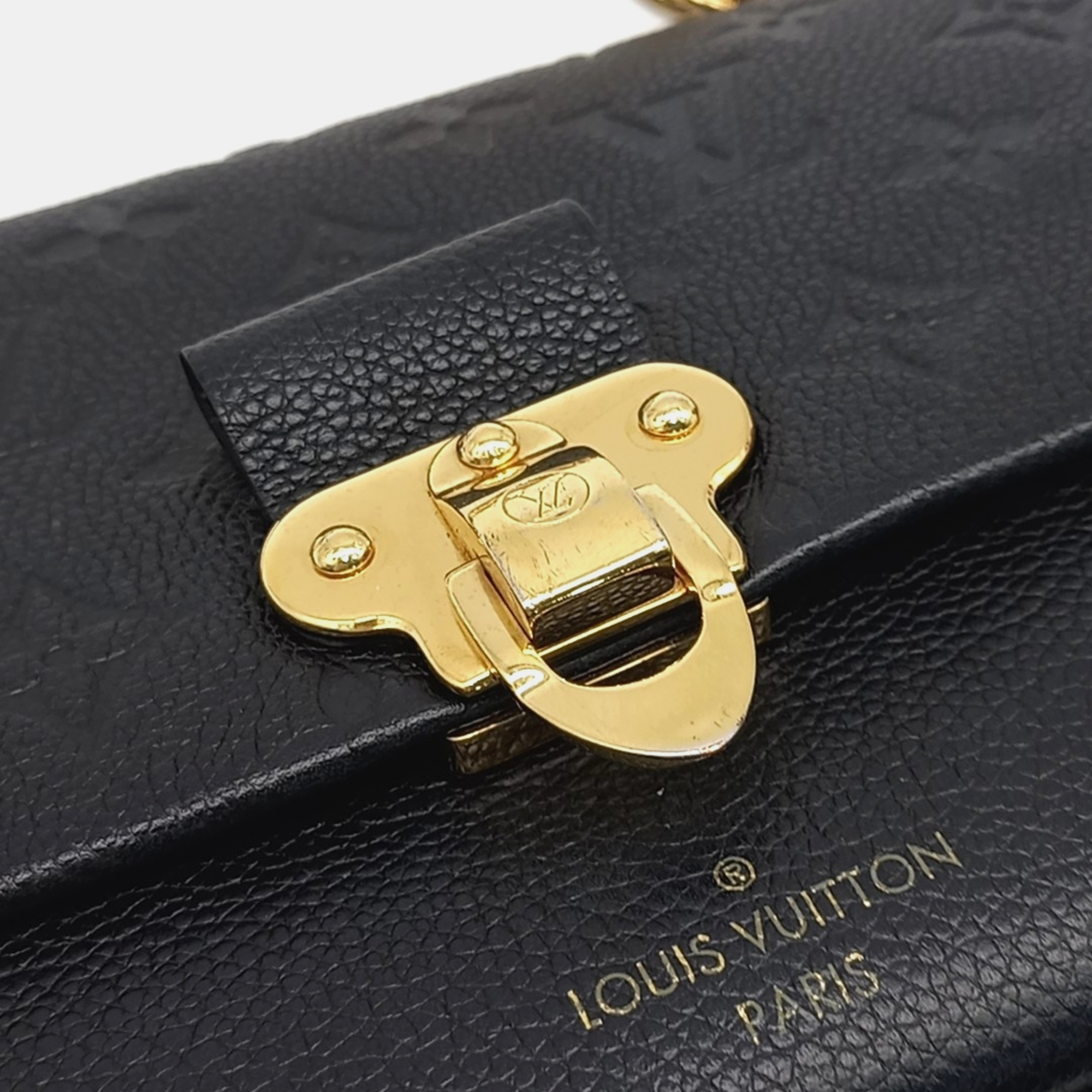 Louis Vuitton Black Leather Empreinte Bavin BB Bag