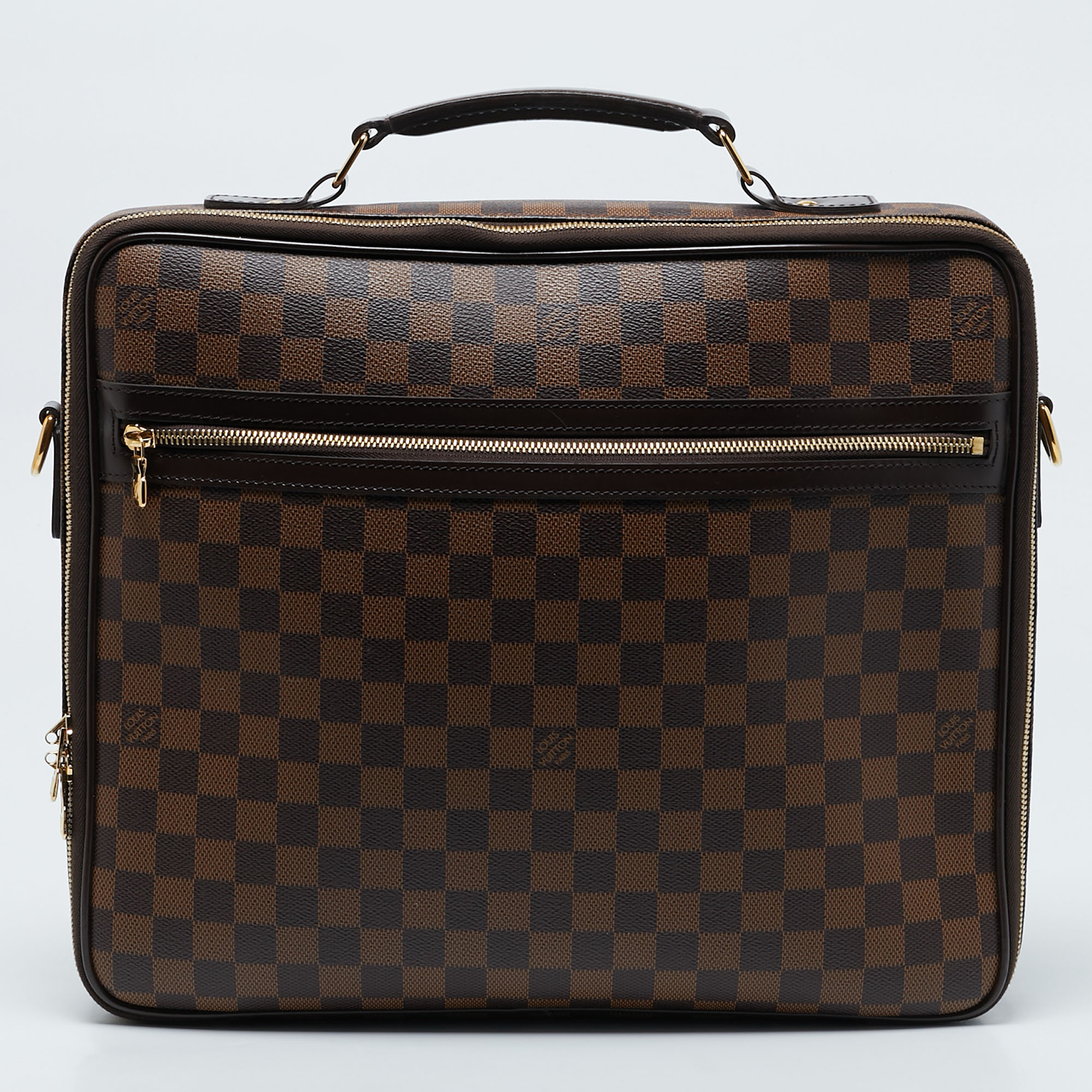 Louis Vuitton Damier Ebene Canvas And Leather Sabana Laptop Bag