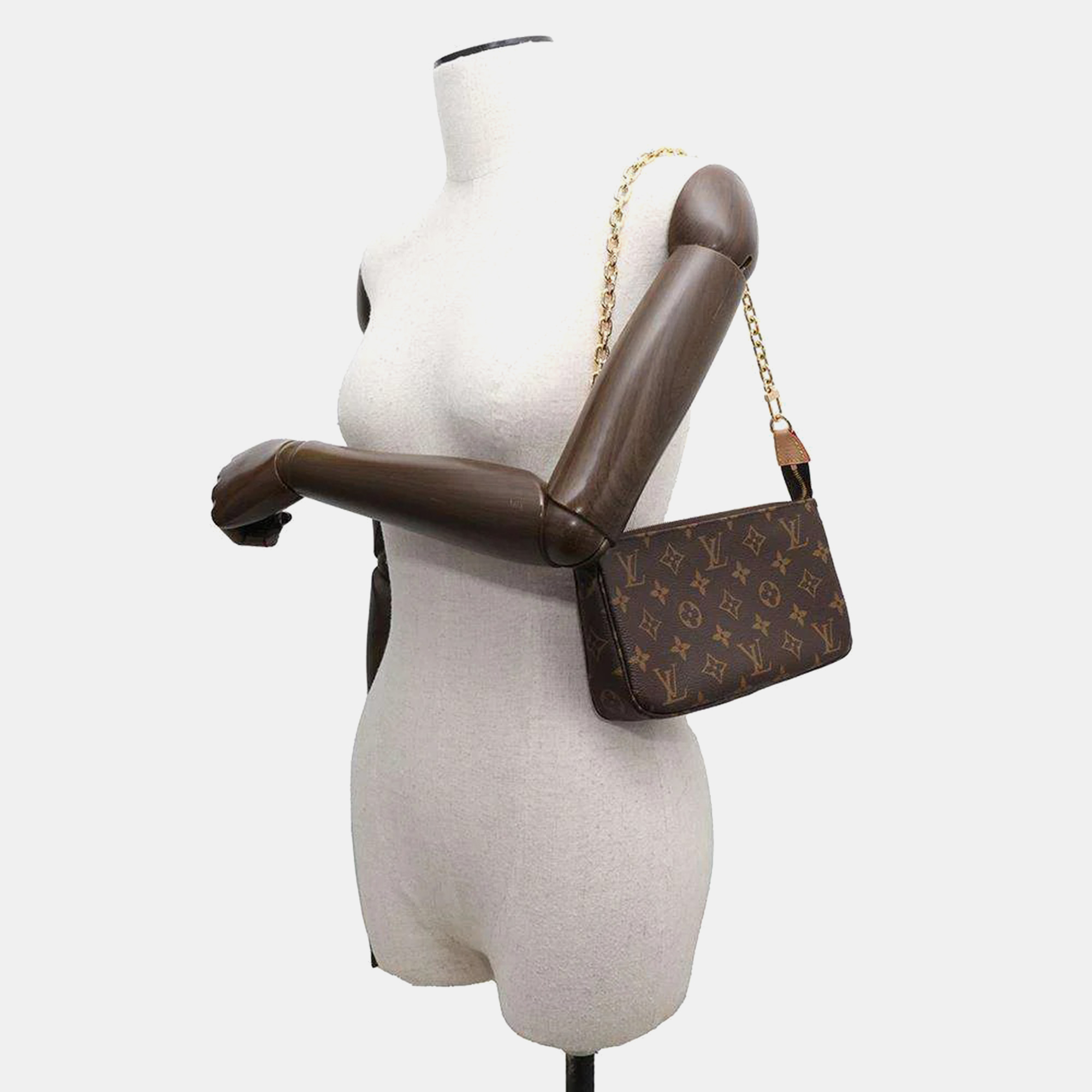 Louis Vuitton Brown Monogram Pochette Accessoires Bag