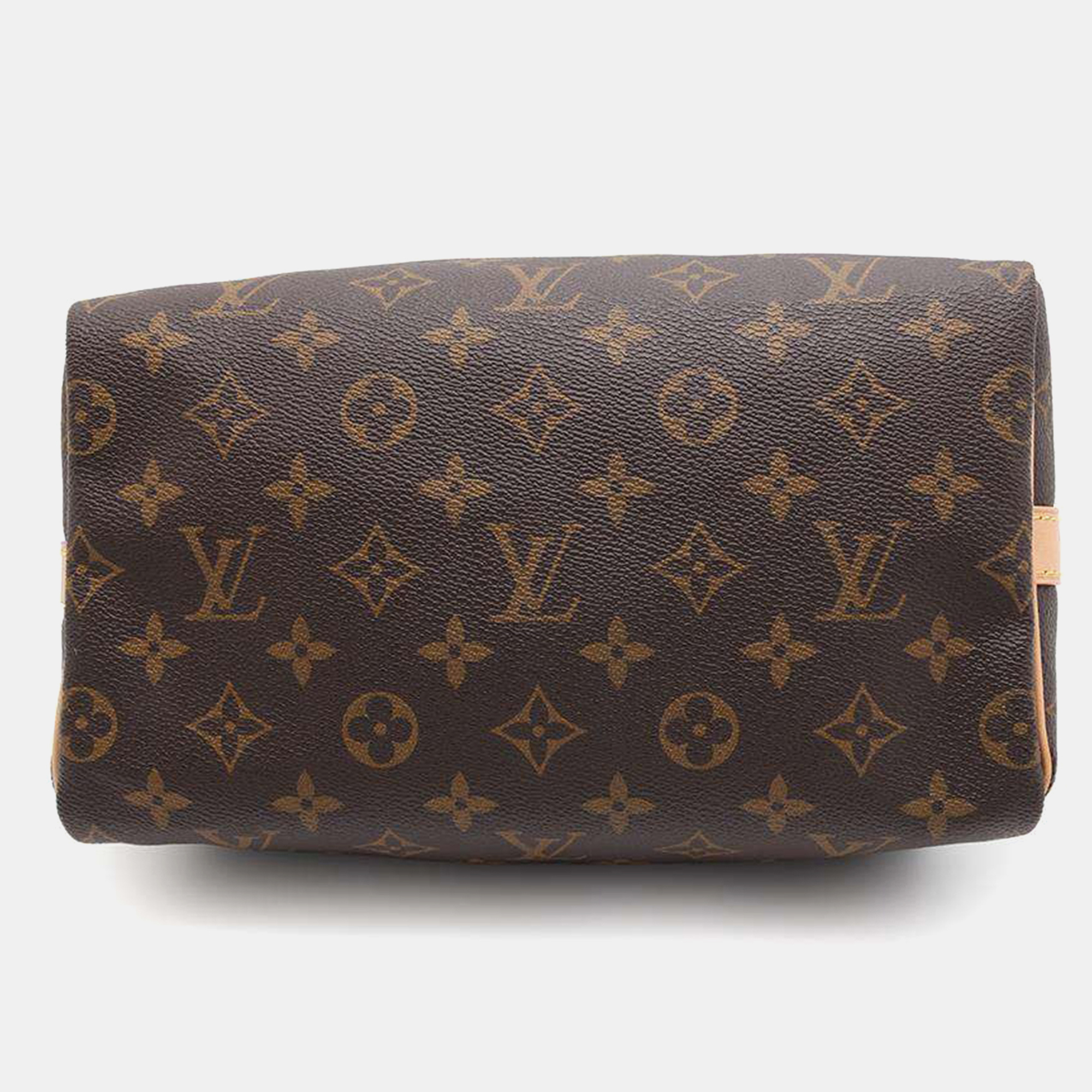 Louis Vuitton Brown Monogram Speedy Bandouliere Bag Size 25