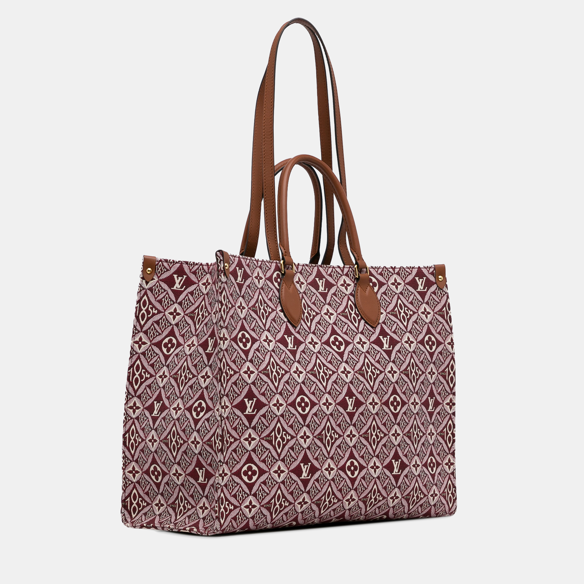 Louis Vuitton Brown Canvas And Fabric Louis Vuitton Monogram Since 1854 Onthego GM