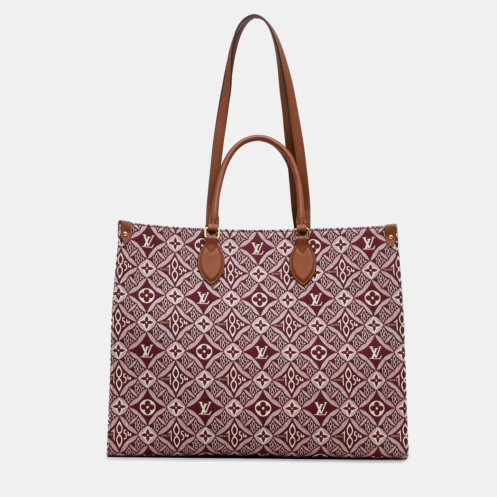 Louis Vuitton Brown Canvas And Fabric Louis Vuitton Monogram Since 1854 Onthego GM