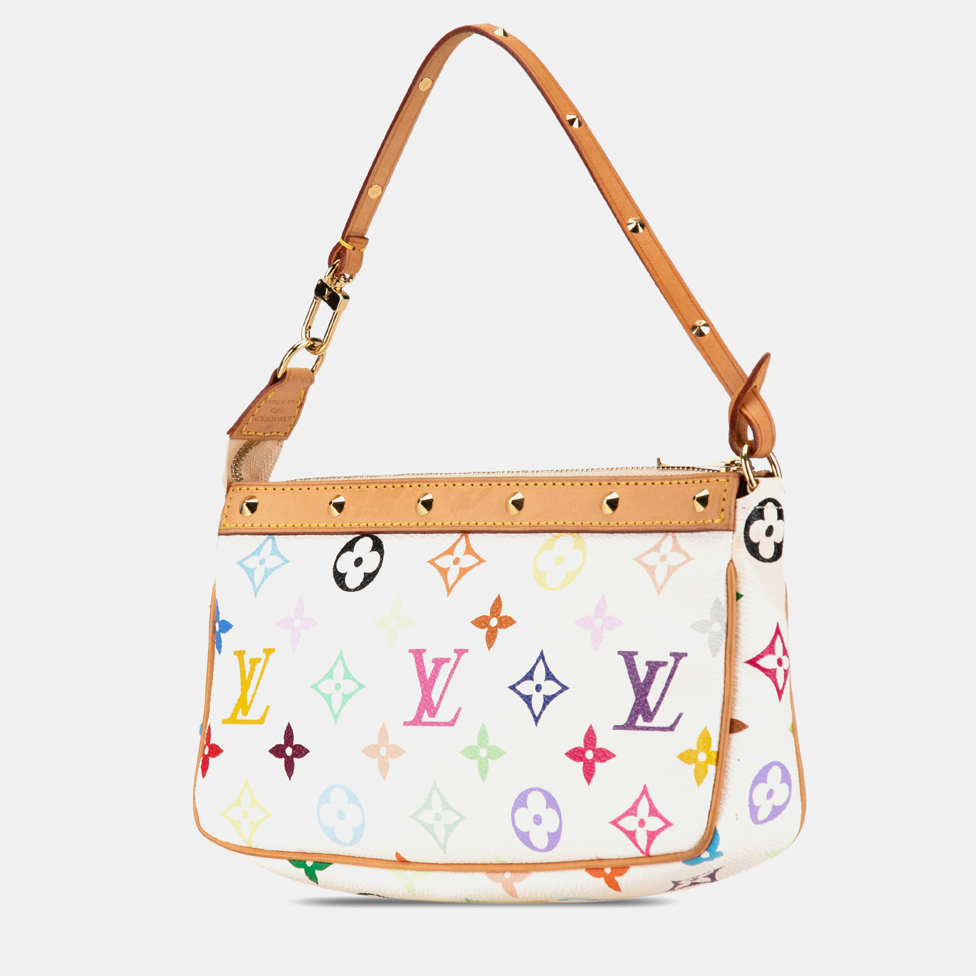 Louis Vuitton Multicolor White Canvas Louis Vuitton Monogram Multicolore Pochette Accessoires