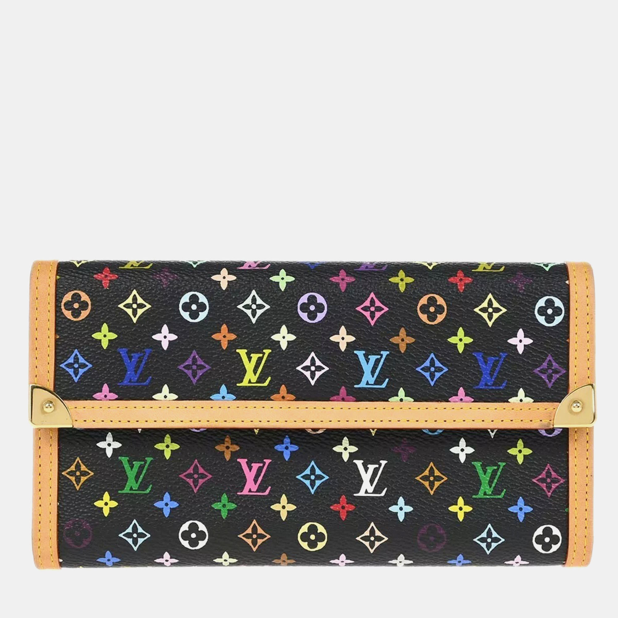 Louis Vuitton Black Monogram Multicolor Wallet