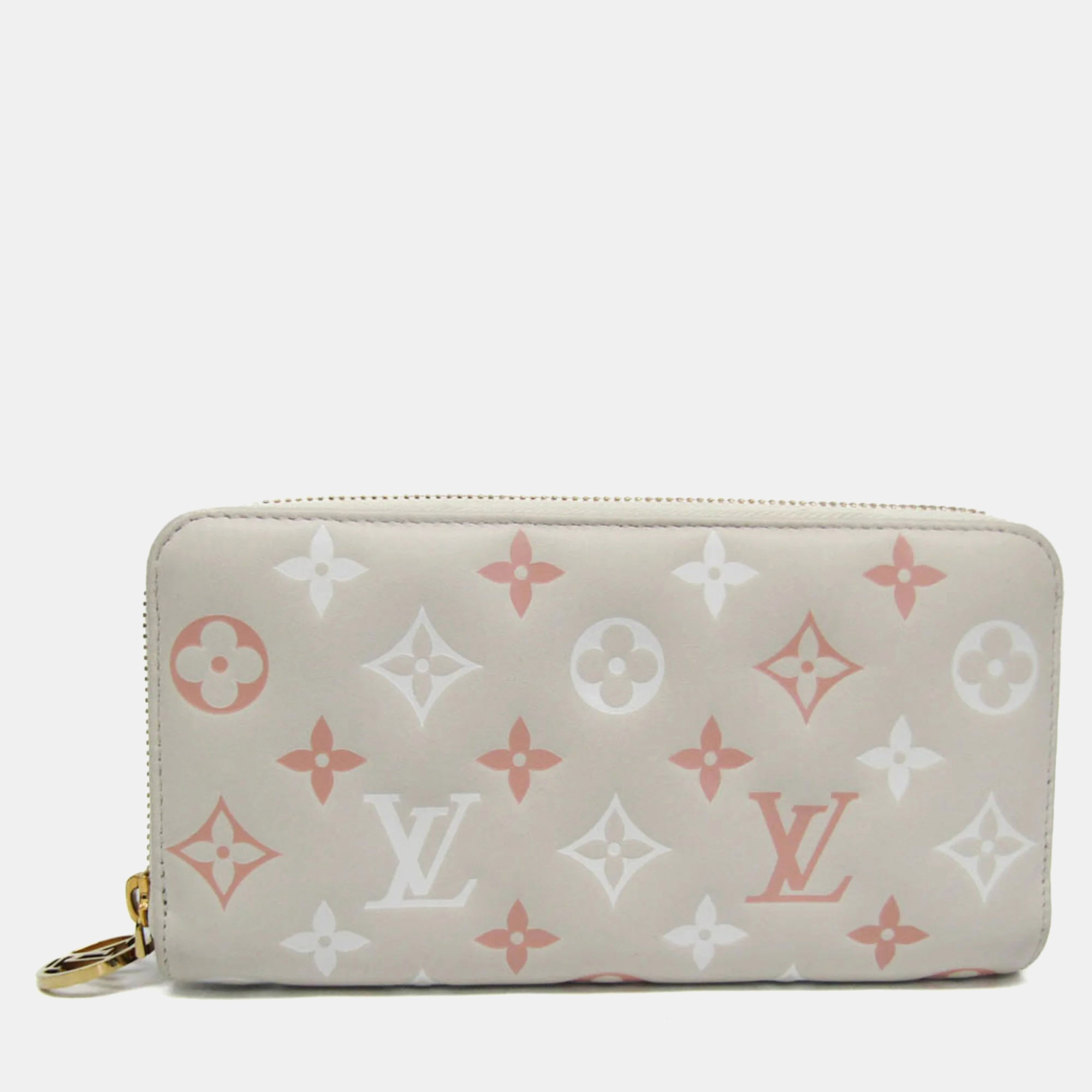 Louis Vuitton Light Beige Lambskin Zippy Wallet