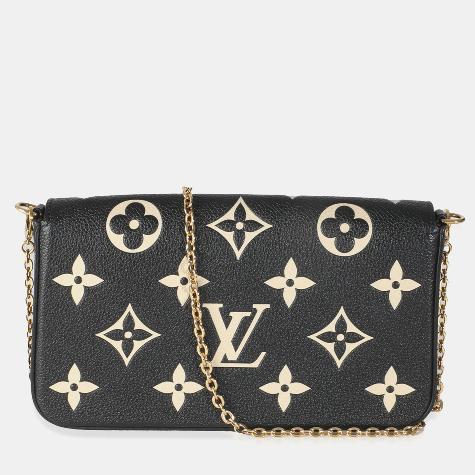 Louis Vuitton Black Beige Empreinte Monogram Giant Felicie Pochette bag
Louis Vuitton Black Beige Empreinte Monogram Giant Felicie Pochette bag