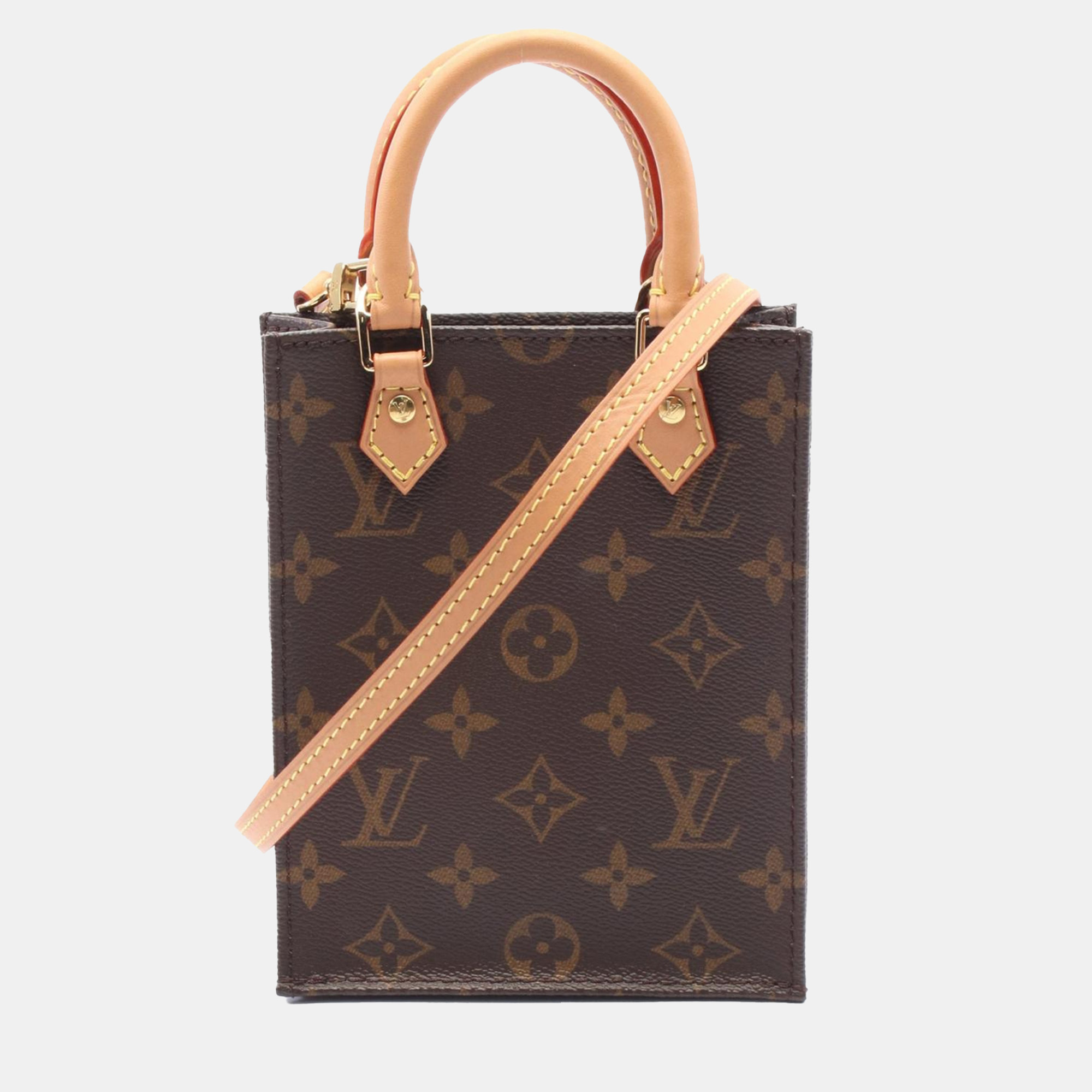 Louis Vuitton Petit Sac Plat Hand Crossbody Bag Monogram Leather Brown
Louis Vuitton Petit Sac Plat Hand Crossbody Bag Monogram Leather Brown