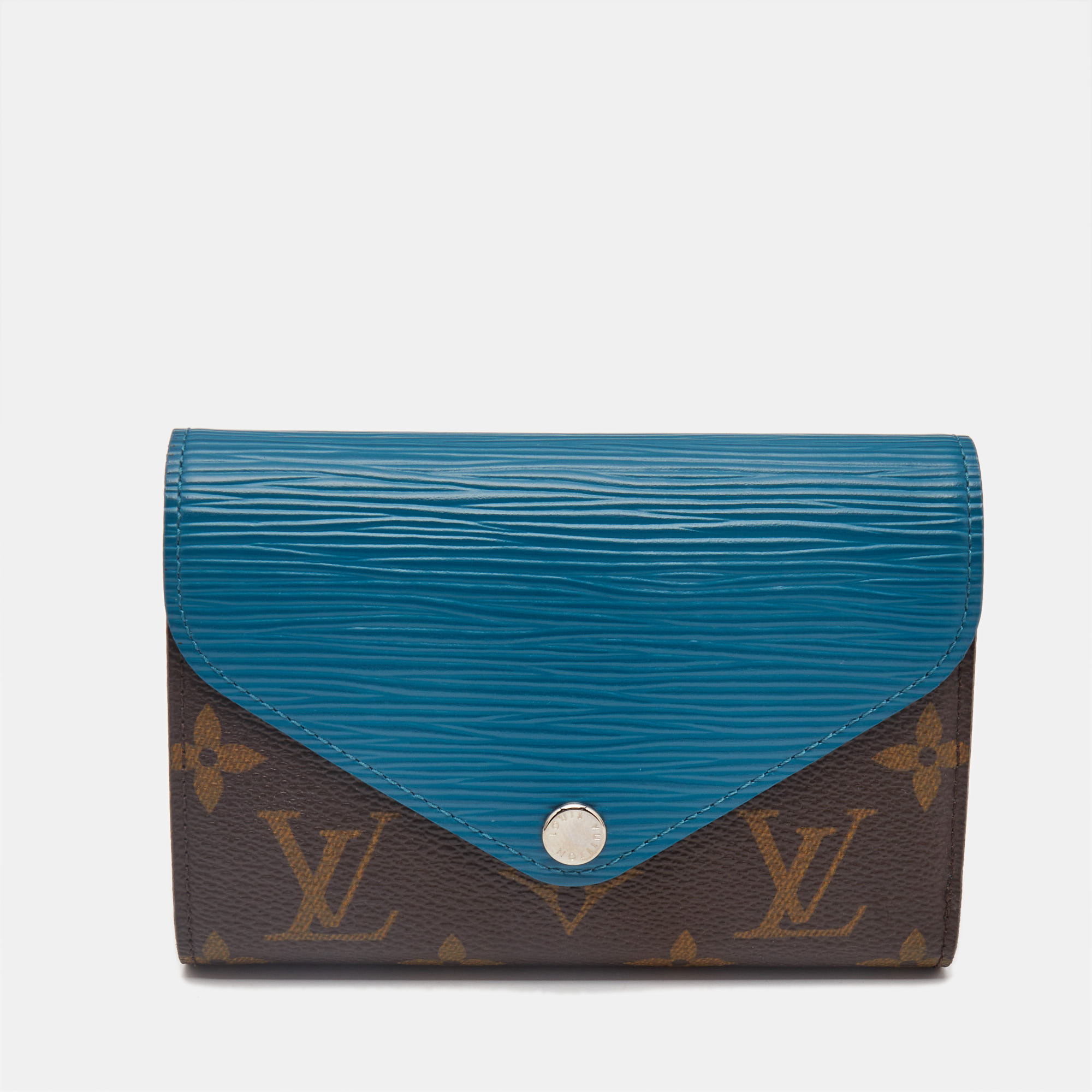 Louis Vuitton Turquoise Epi Leather and Monogram Canvas Marie-Lou Compact Wallet, Blue
Louis Vuitton Turquoise Epi Leather and Monogram Canvas Marie-Lou Compact Wallet, Blue