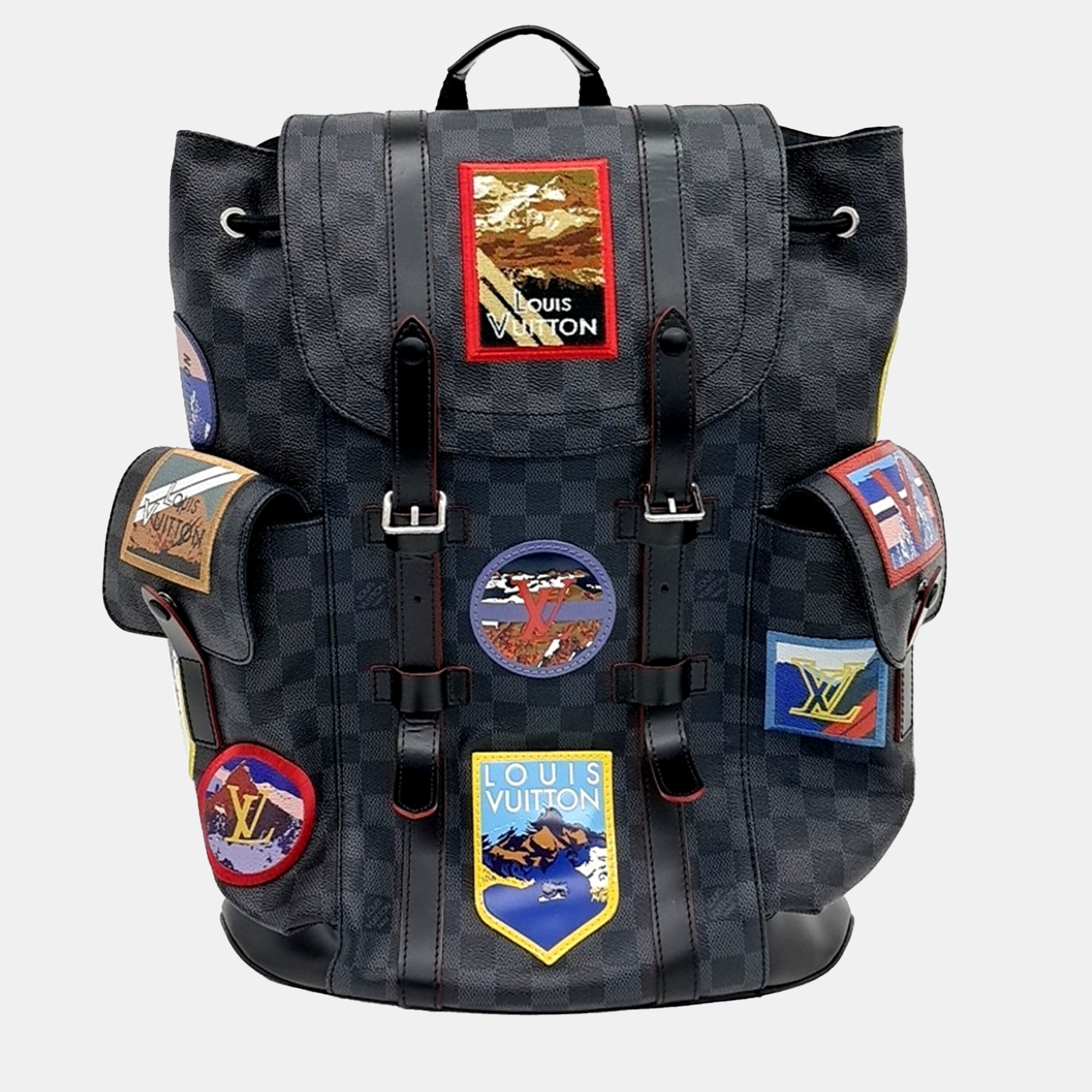 Louis Vuitton Black Coated Canvas and Leather Graphite Christopher Backpack PM
Louis Vuitton Black Coated Canvas and Leather Graphite Christopher Backpack PM