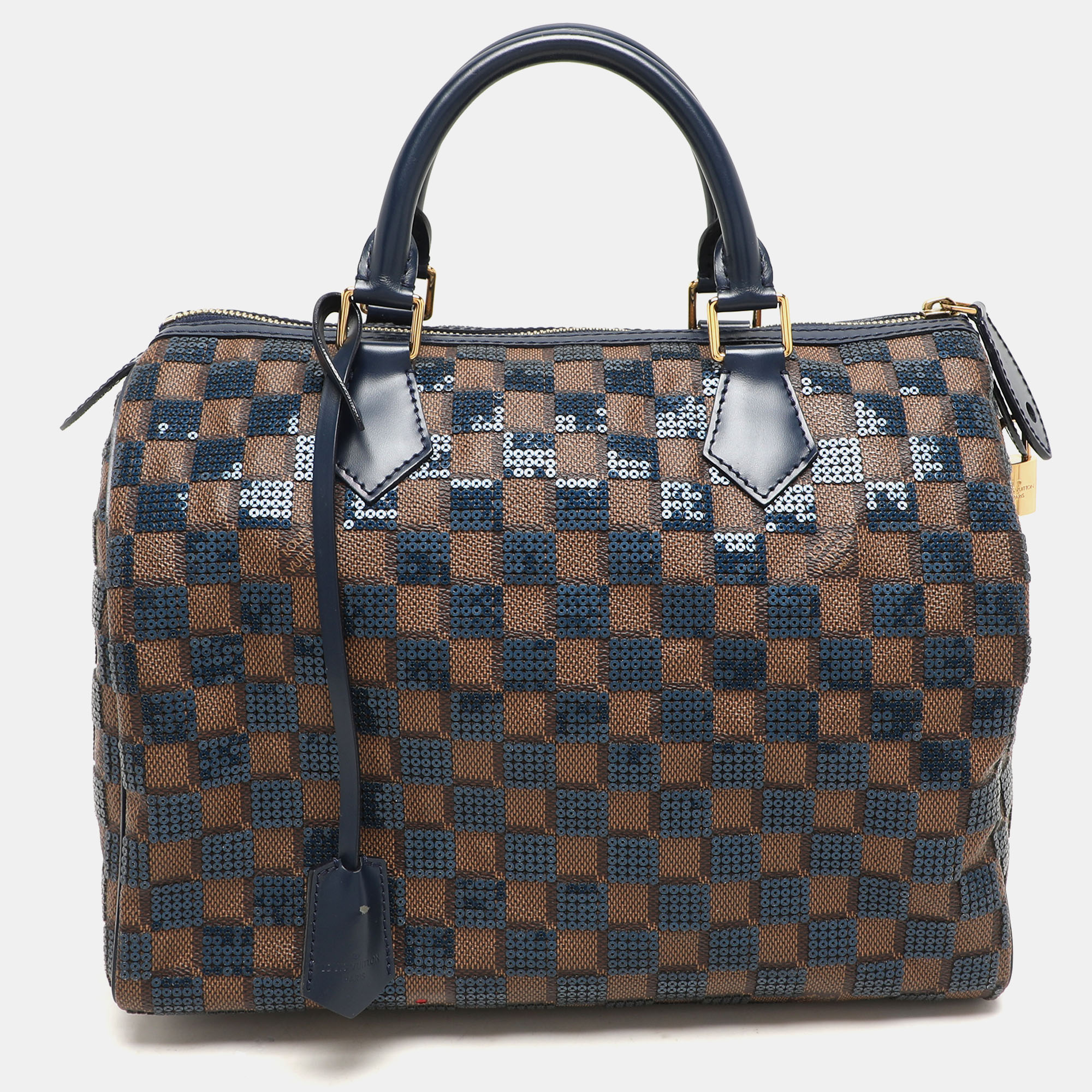 Louis Vuitton Damier Ebene and Sequins Paillettes Limited Edition Speedy 30 Bag, Brown
Louis Vuitton Damier Ebene and Sequins Paillettes Limited Edition Speedy 30 Bag, Brown