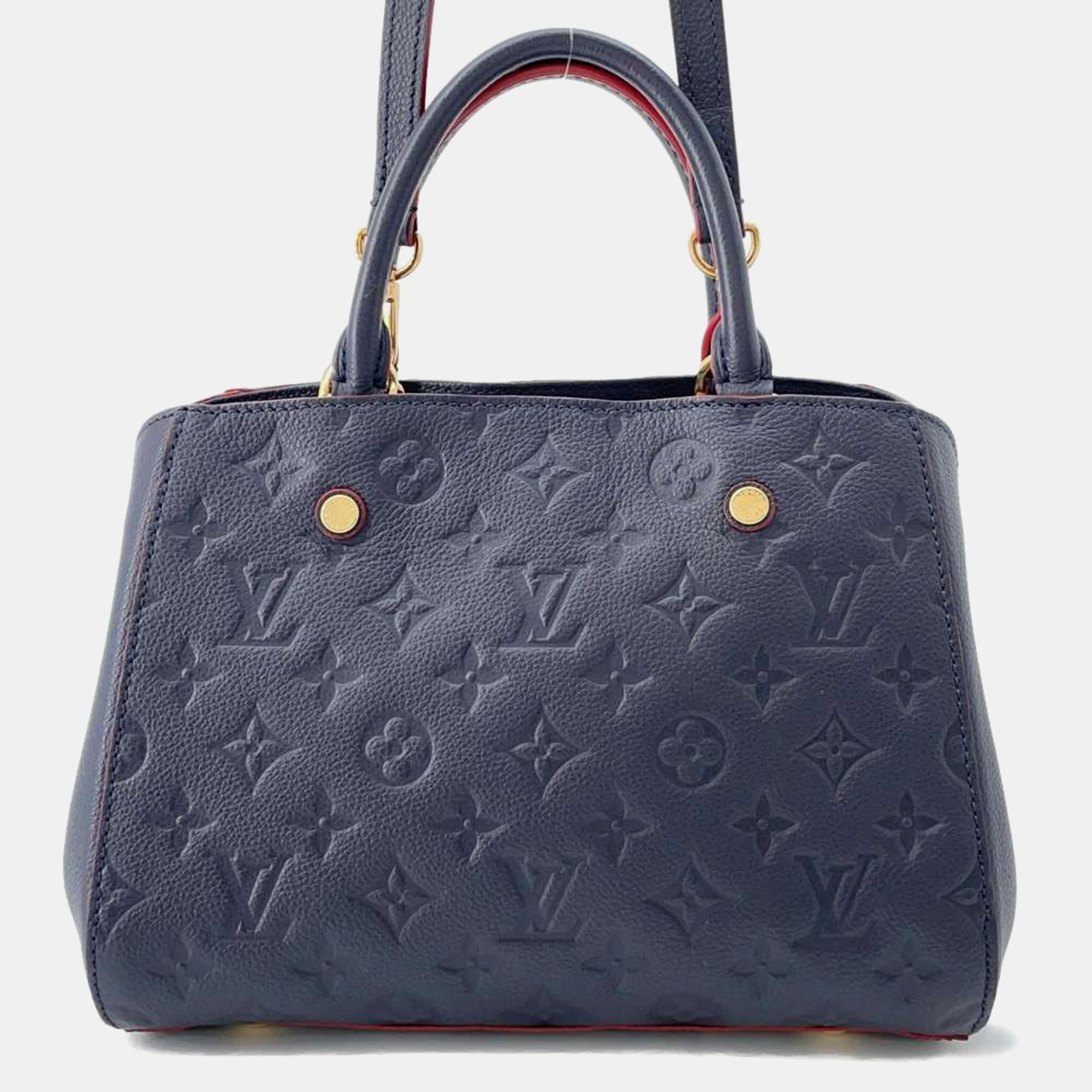 Louis Vuitton Montaigne Marine Rouge Monogram Empreinte Leather Size Bb, Blue
Louis Vuitton Montaigne Marine Rouge Monogram Empreinte Leather Size Bb, Blue