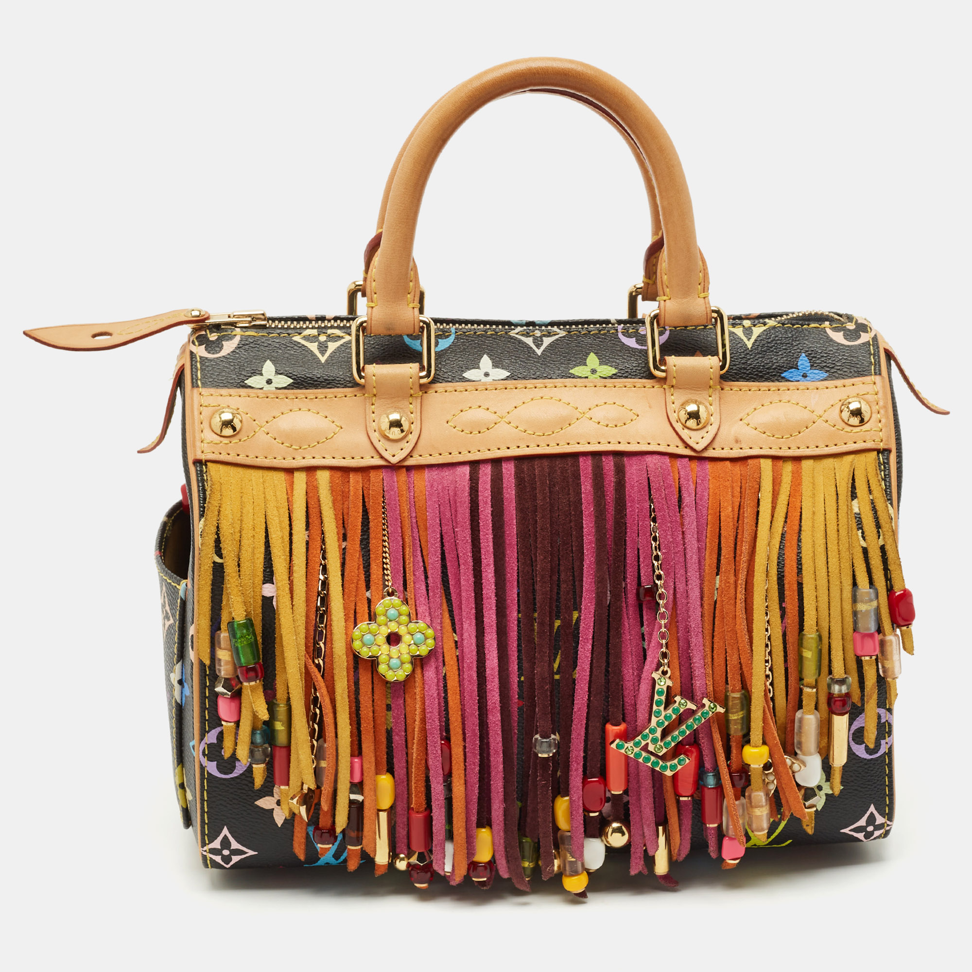 Louis Vuitton Black Monogram Multicolore Limited Edition Fringe Speedy 25 Bag
Louis Vuitton Black Monogram Multicolore Limited Edition Fringe Speedy 25 Bag