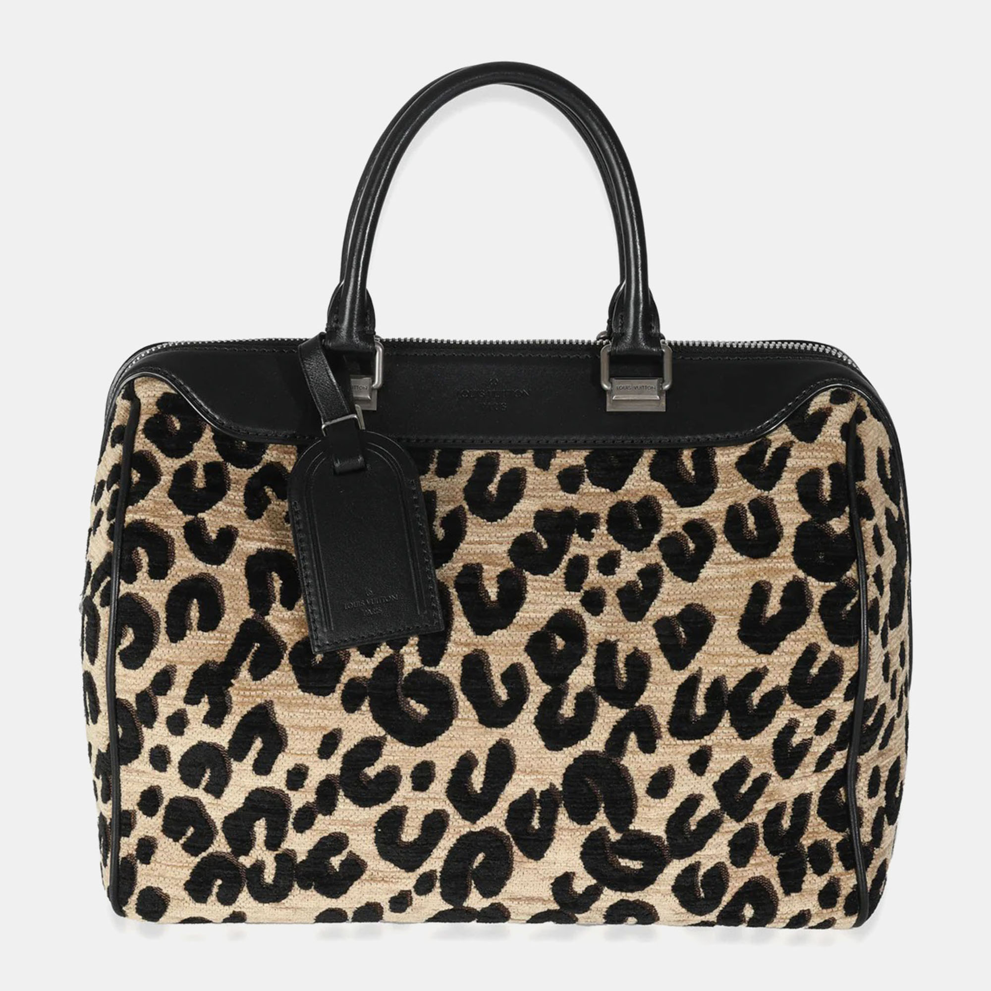 Louis Vuitton x Stephen Sprouse Black Beige Velvet Leopard Speedy 30 Bag
Louis Vuitton x Stephen Sprouse Black Beige Velvet Leopard Speedy 30 Bag
