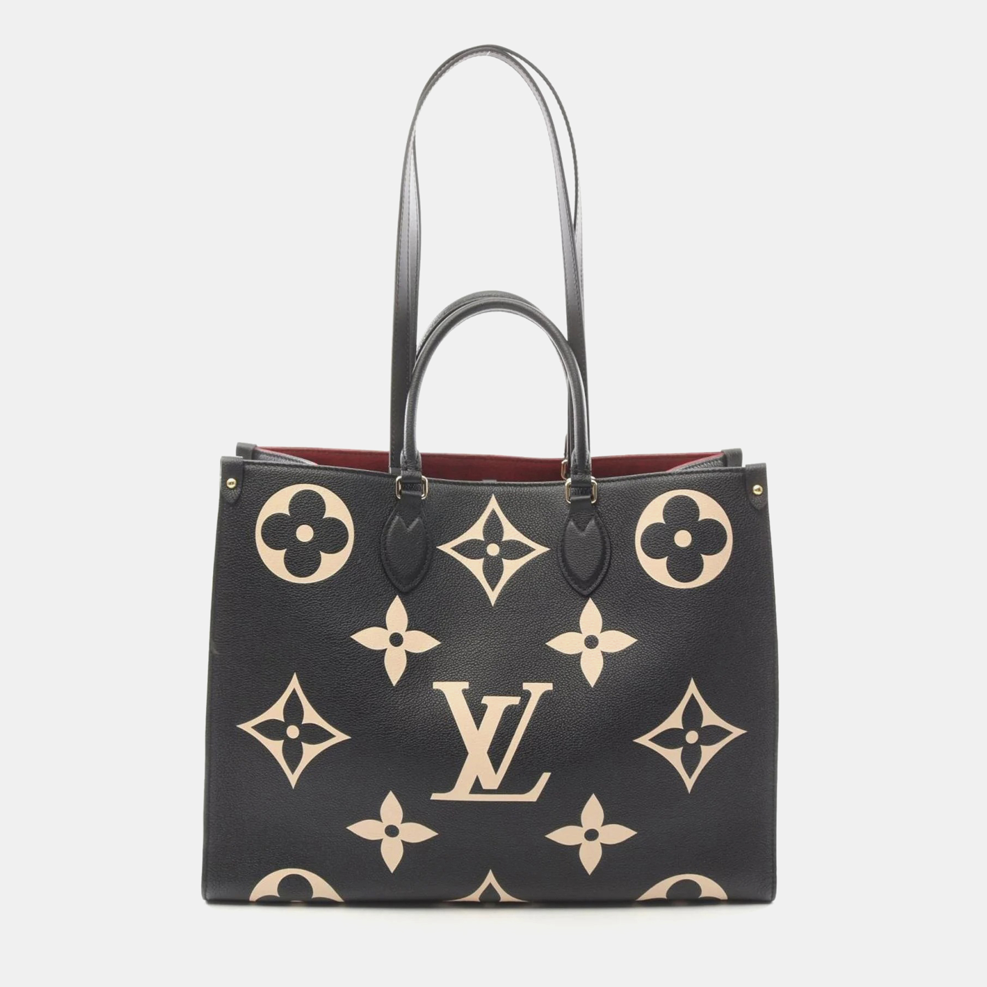 Louis Vuitton Black Beige Monogram Empreinte OnTheGo GM Tote Bag
Louis Vuitton Black Beige Monogram Empreinte OnTheGo GM Tote Bag