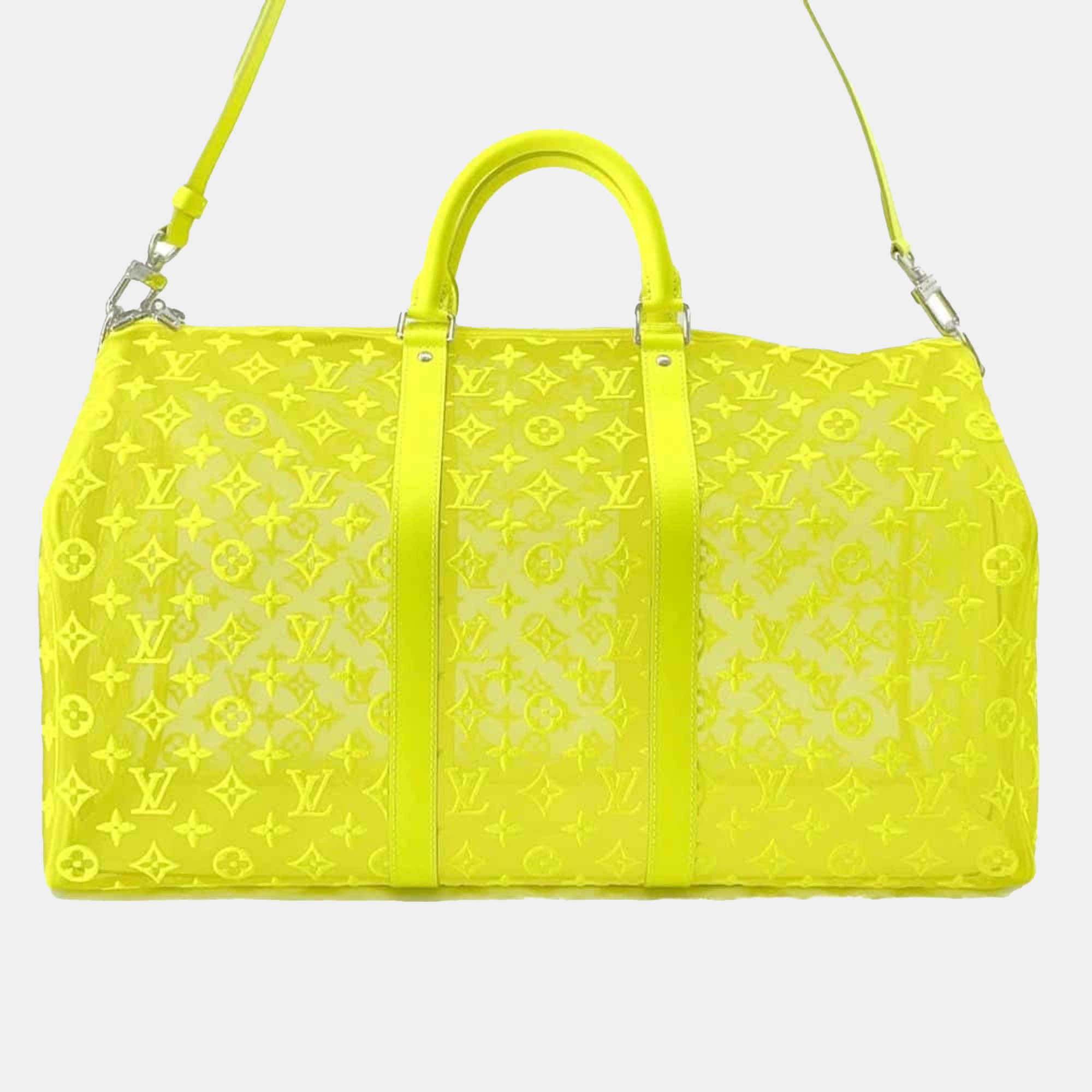 Louis Vuitton Yellow Monogram See-Through Keepall Bandouliere 50 Boston Bag
Louis Vuitton Yellow Monogram See-Through Keepall Bandouliere 50 Boston Bag