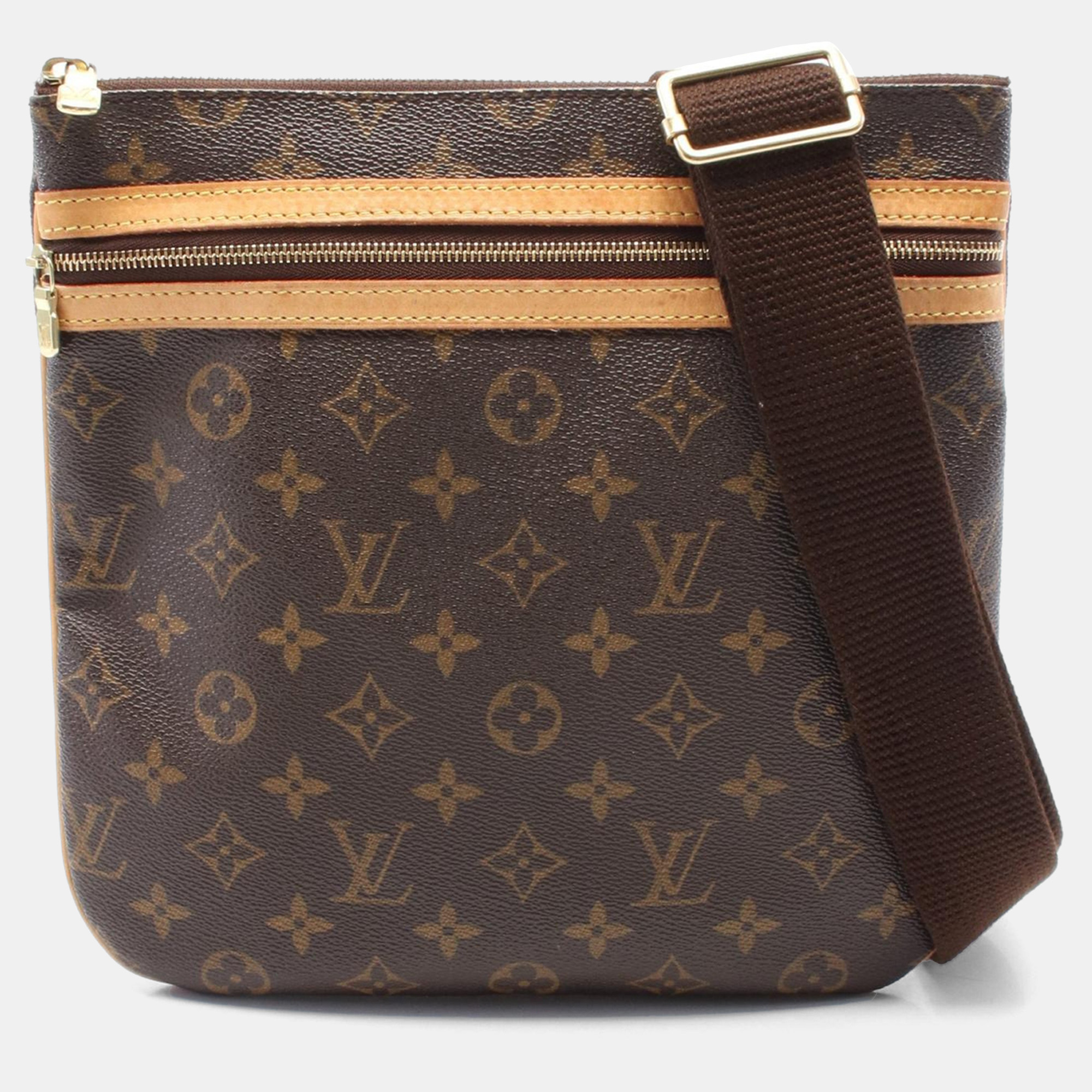 Louis Vuitton Monogram Leather Pochette Bosphorele Crossbody Bag, Brown
Louis Vuitton Monogram Leather Pochette Bosphorele Crossbody Bag, Brown