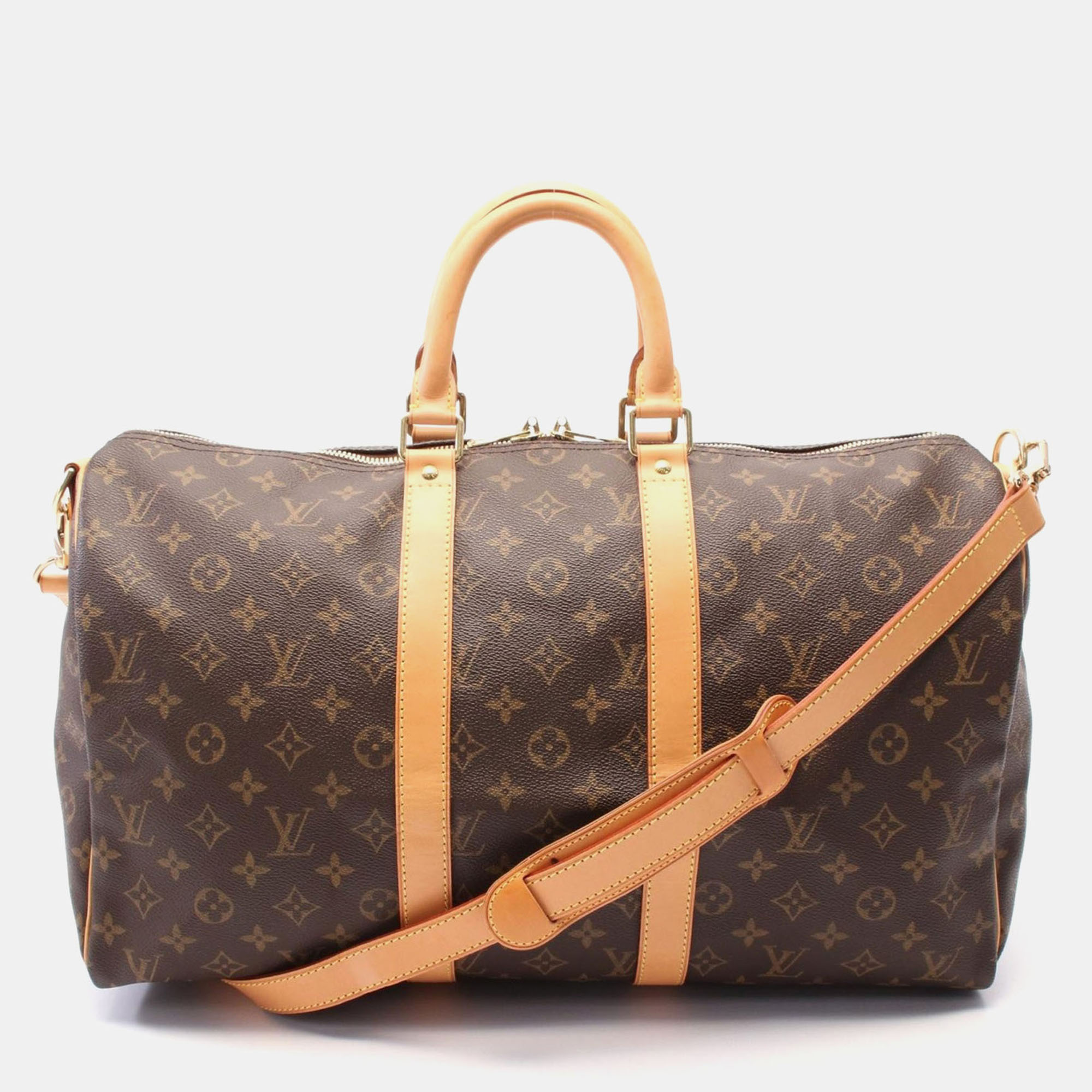 Louis Vuitton Monogram Leather Keepall Bandouriere 45 Travel Bag, Brown
Louis Vuitton Monogram Leather Keepall Bandouriere 45 Travel Bag, Brown