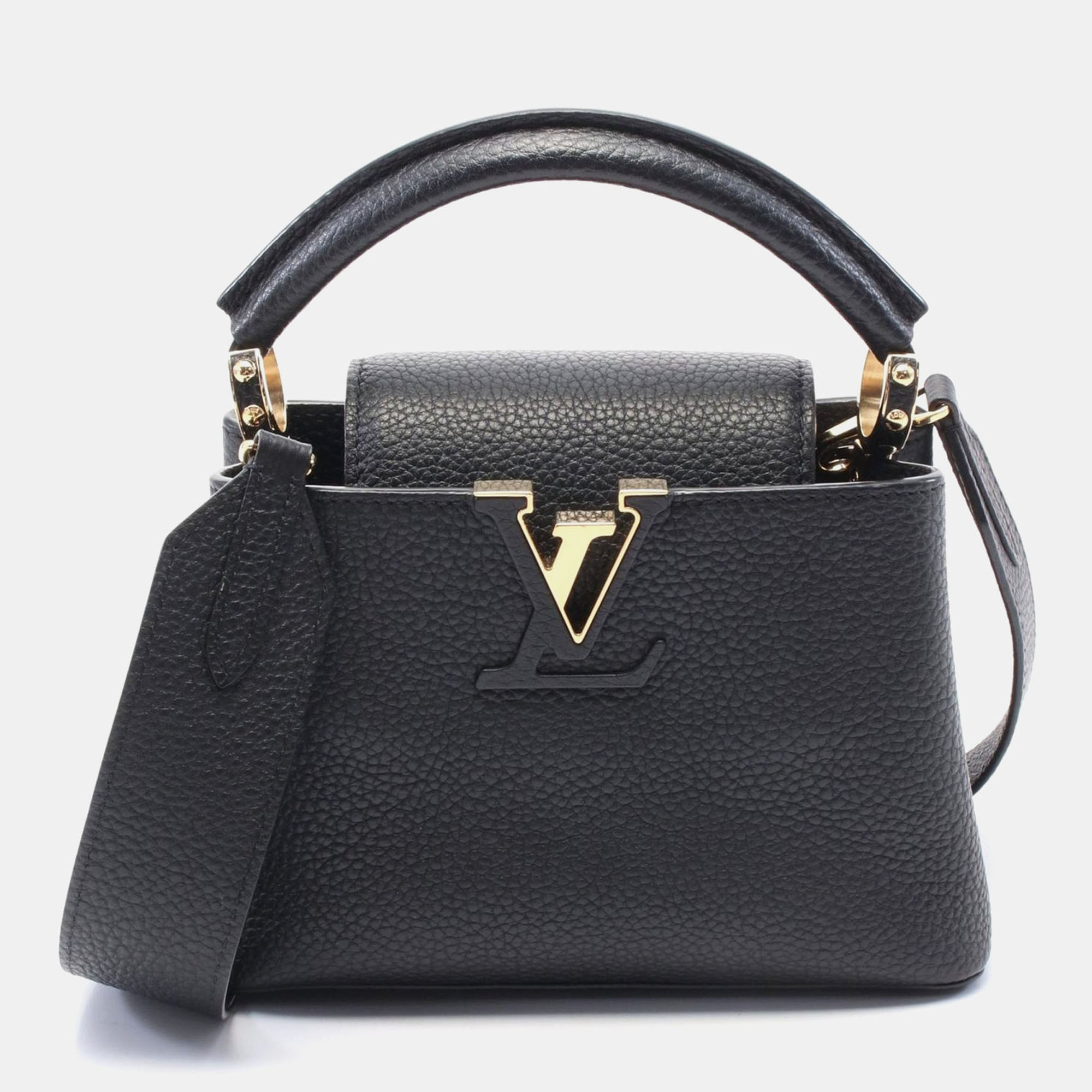 Louis Vuitton Noir Taurillon Leather Capucine Mini Crossbody Bag, Black
Louis Vuitton Noir Taurillon Leather Capucine Mini Crossbody Bag, Black
