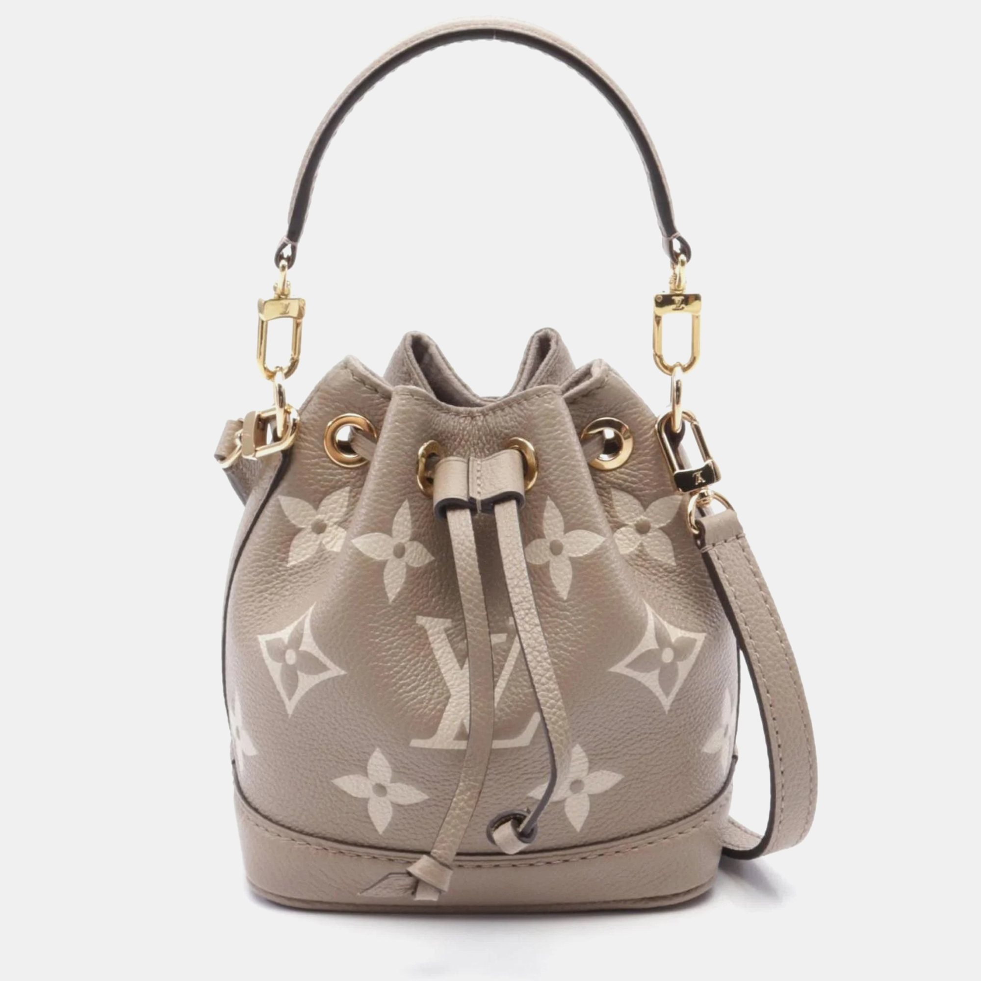 Louis Vuitton Nano Noe Bicolor Monogram Empreinte Tourterelle Creme Handbag Leather Beige Ivory Bag
Louis Vuitton Nano Noe Bicolor Monogram Empreinte Tourterelle Creme Handbag Leather Beige Ivory Bag
