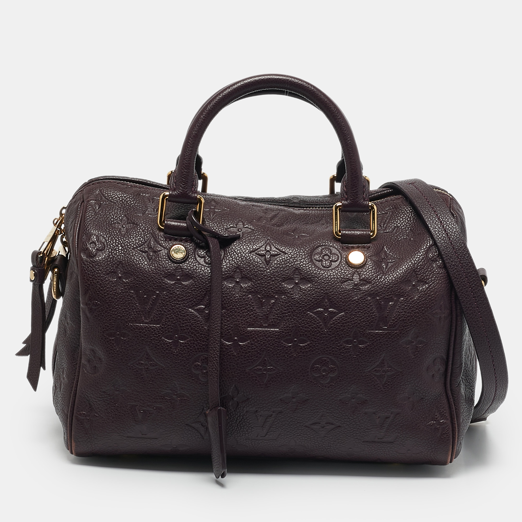 Louis Vuitton Aube Monogram Impreinte Leather Speedy 25 Bandouliere Bag, Purple
Louis Vuitton Aube Monogram Impreinte Leather Speedy 25 Bandouliere Bag, Purple