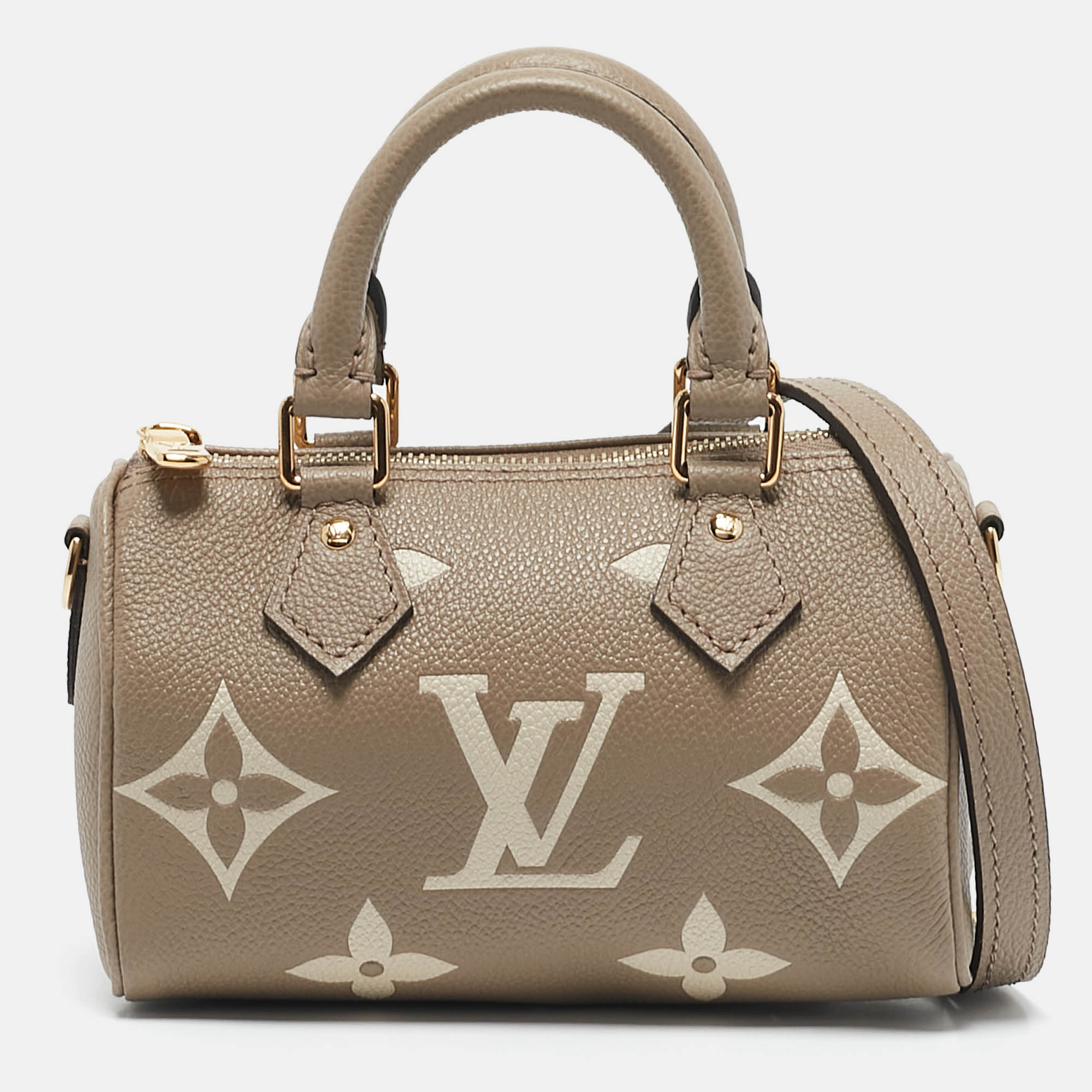 Louis Vuitton Tourterelle Gray/Cream Monogram Empreinte Leather Nano Speedy Bag, Grey
Louis Vuitton Tourterelle Gray/Cream Monogram Empreinte Leather Nano Speedy Bag, Grey