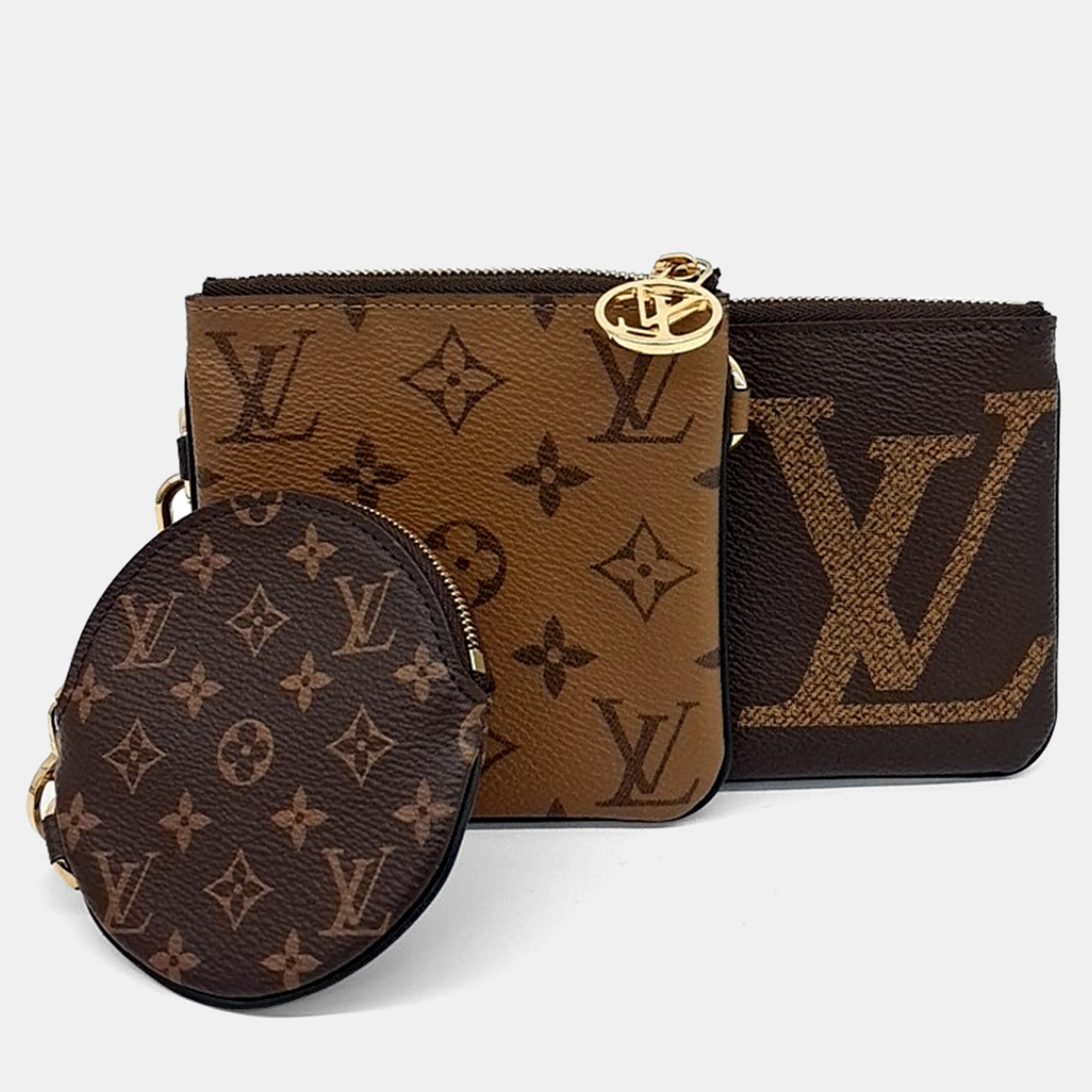 Louis Vuitton Brown PVC Trio Pouch bag