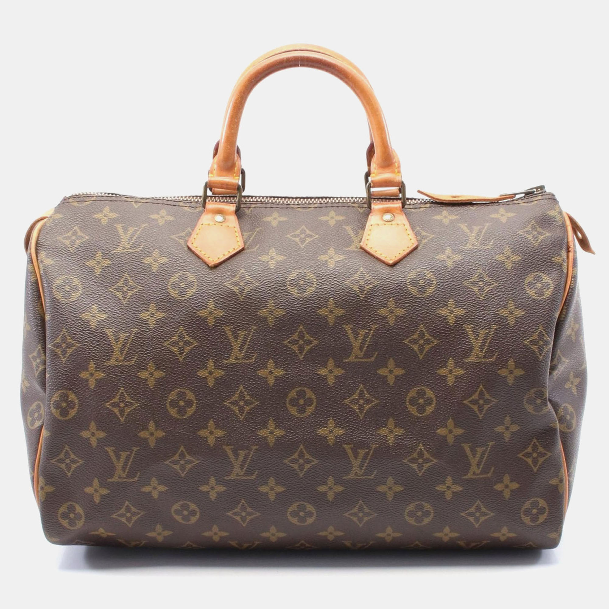 Louis Vuitton Speedy 35 Hand Bag Monogram Canvas Leather Brown Lv
Louis Vuitton Speedy 35 Hand Bag Monogram Canvas Leather Brown Lv
