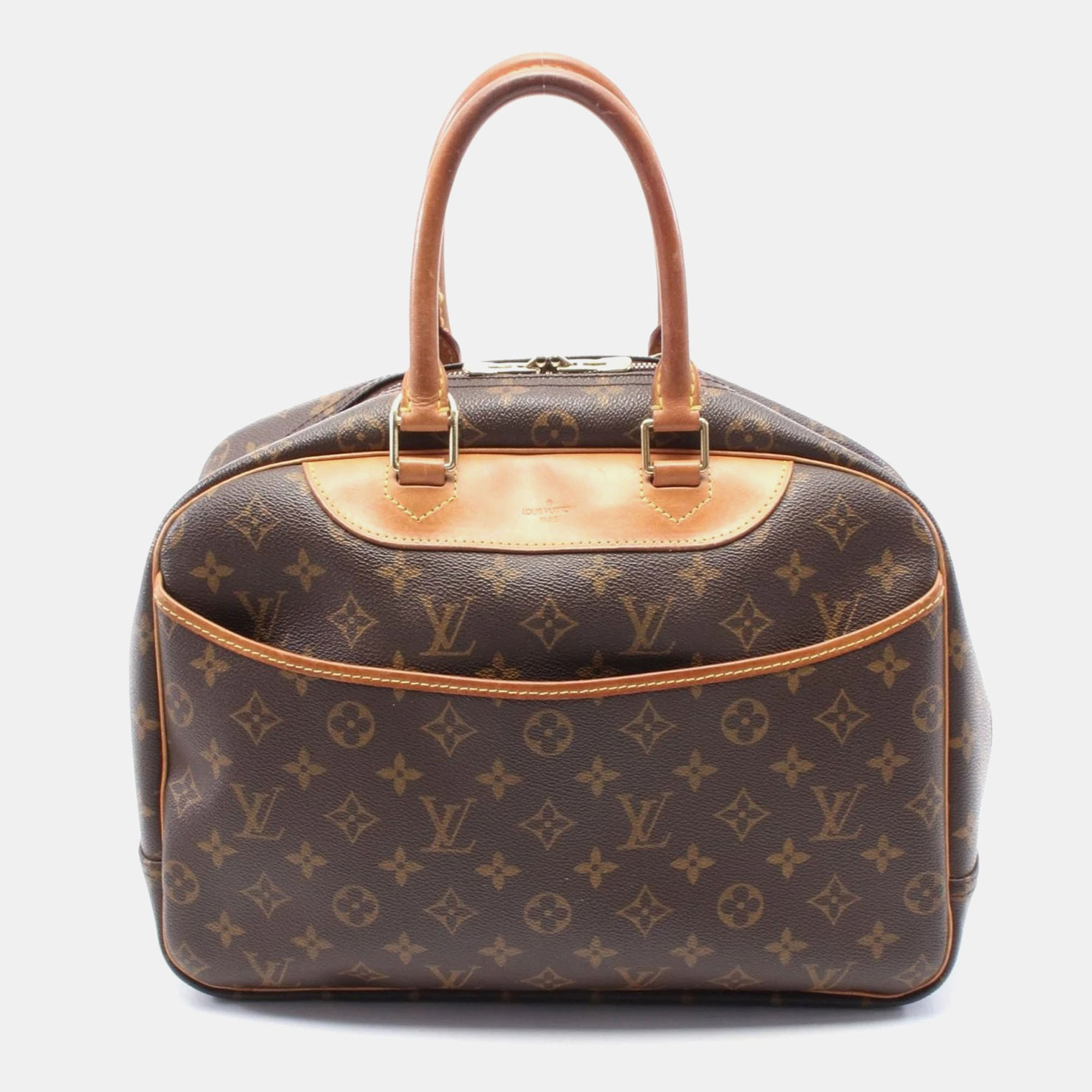 Louis Vuitton Deauville Bowling Vanity Monogram Handbag Pvc, Brown
Louis Vuitton Deauville Bowling Vanity Monogram Handbag Pvc, Brown