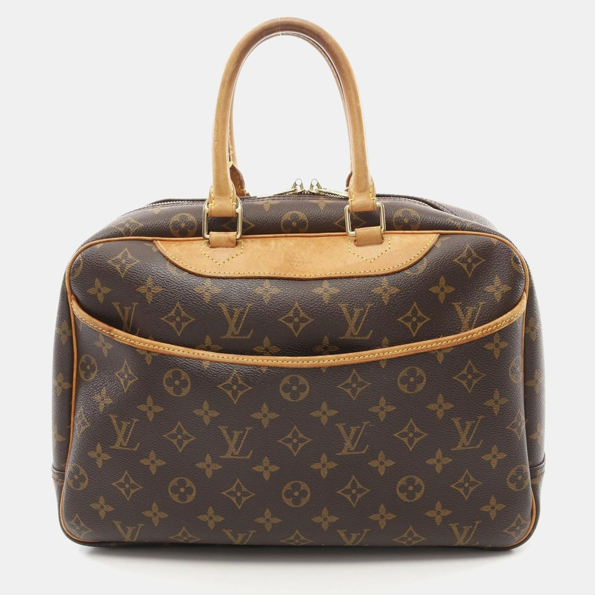 Louis Vuitton Deauville Bowling Vanity Handbag Monogram Canvas Brown
Louis Vuitton Deauville Bowling Vanity Handbag Monogram Canvas Brown