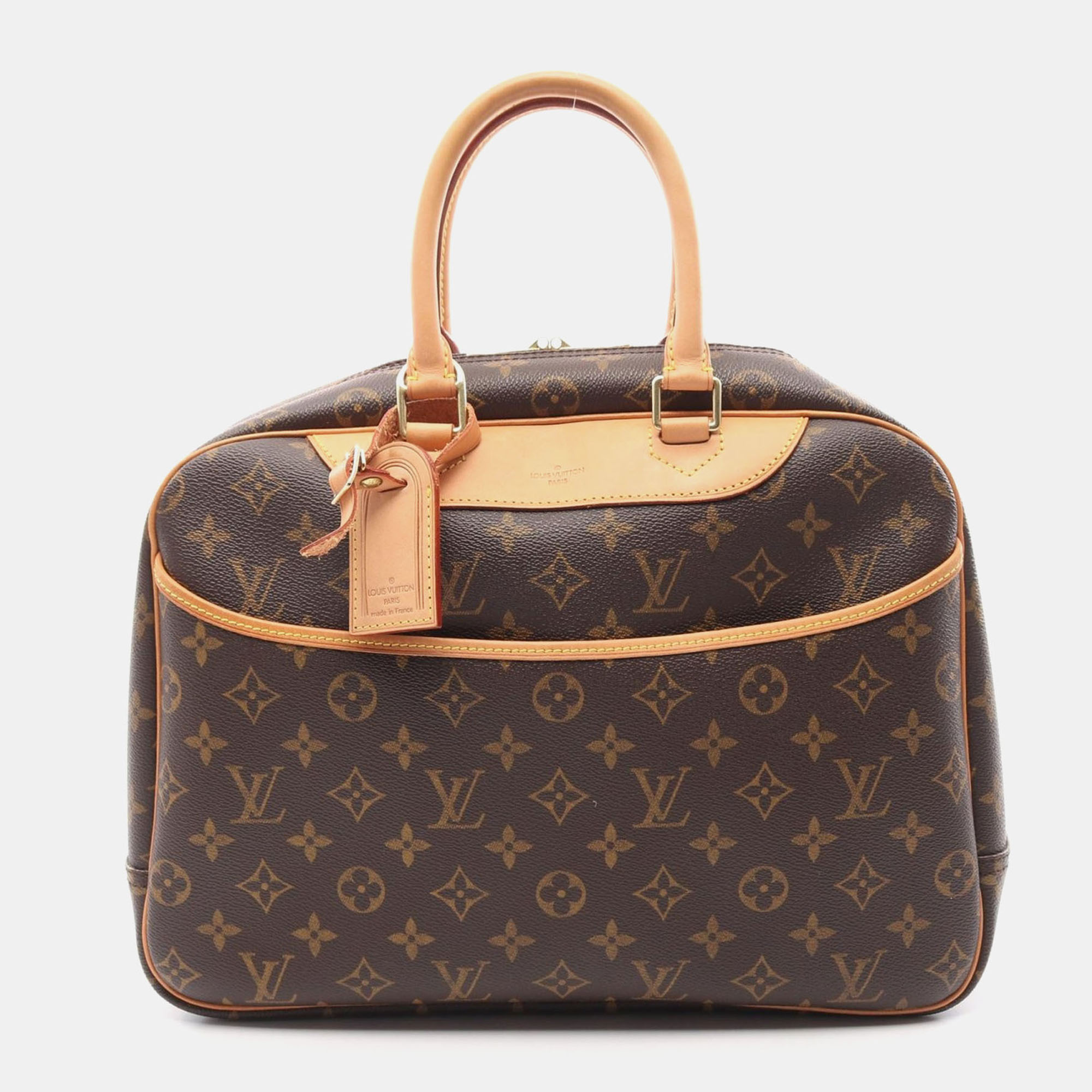 Louis Vuitton Deauville Bowling Vanity Hand Bag Monogram Leather Brown Lv
Louis Vuitton Deauville Bowling Vanity Hand Bag Monogram Leather Brown Lv