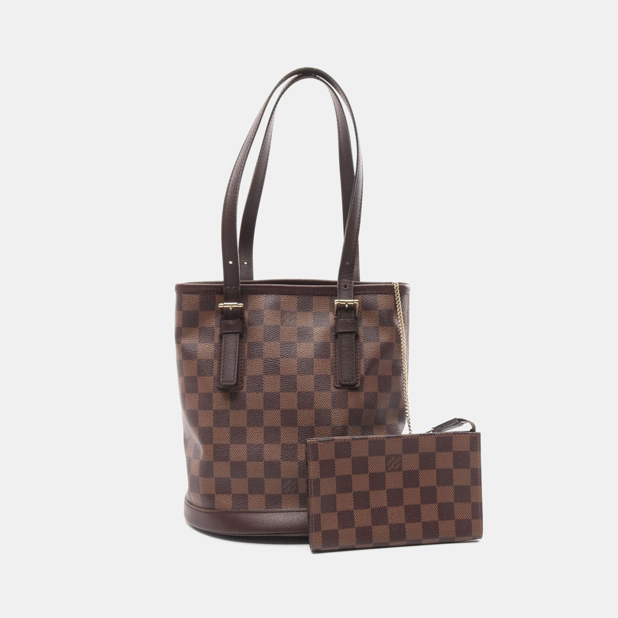 Louis Vuitton Marais Tote Bucket Shoulder Bag Damier Leather Brown Ebene
Louis Vuitton Marais Tote Bucket Shoulder Bag Damier Leather Brown Ebene