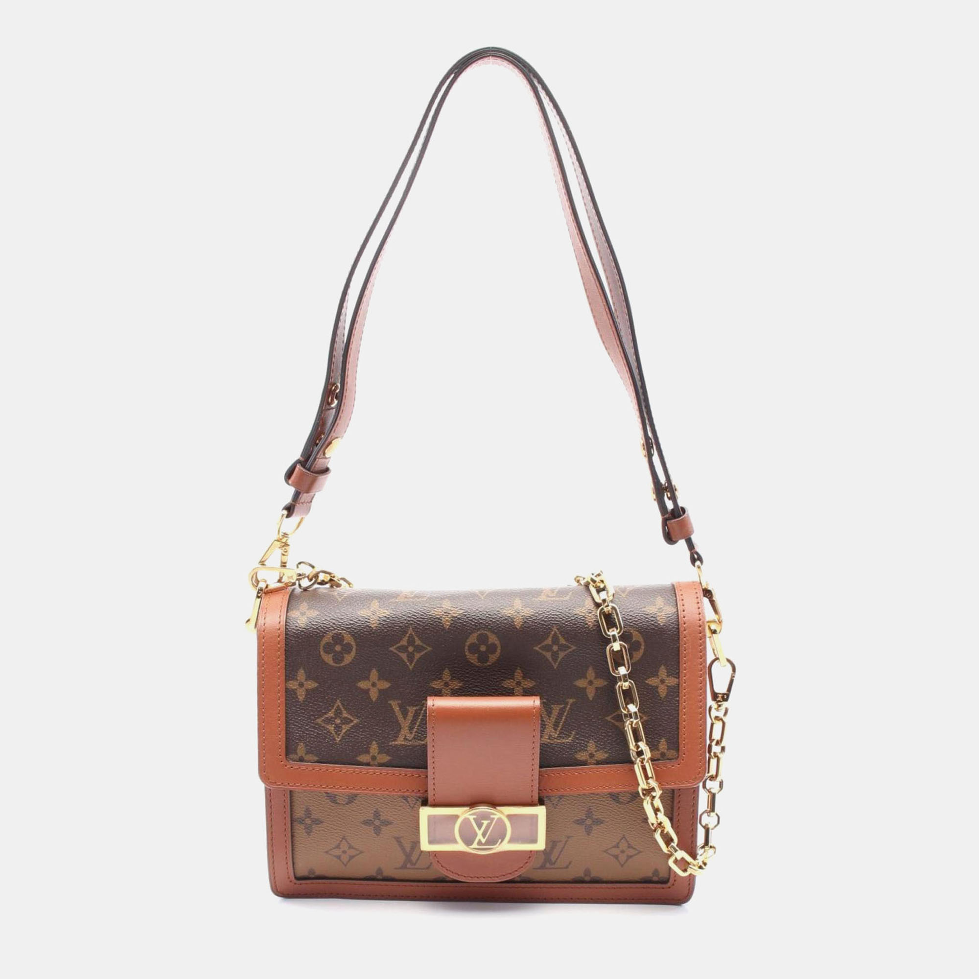 Louis Vuitton Dauphine Monogram Reverse Shoulder Bag Coated Canvas Leather Brown
Louis Vuitton Dauphine Monogram Reverse Shoulder Bag Coated Canvas Leather Brown