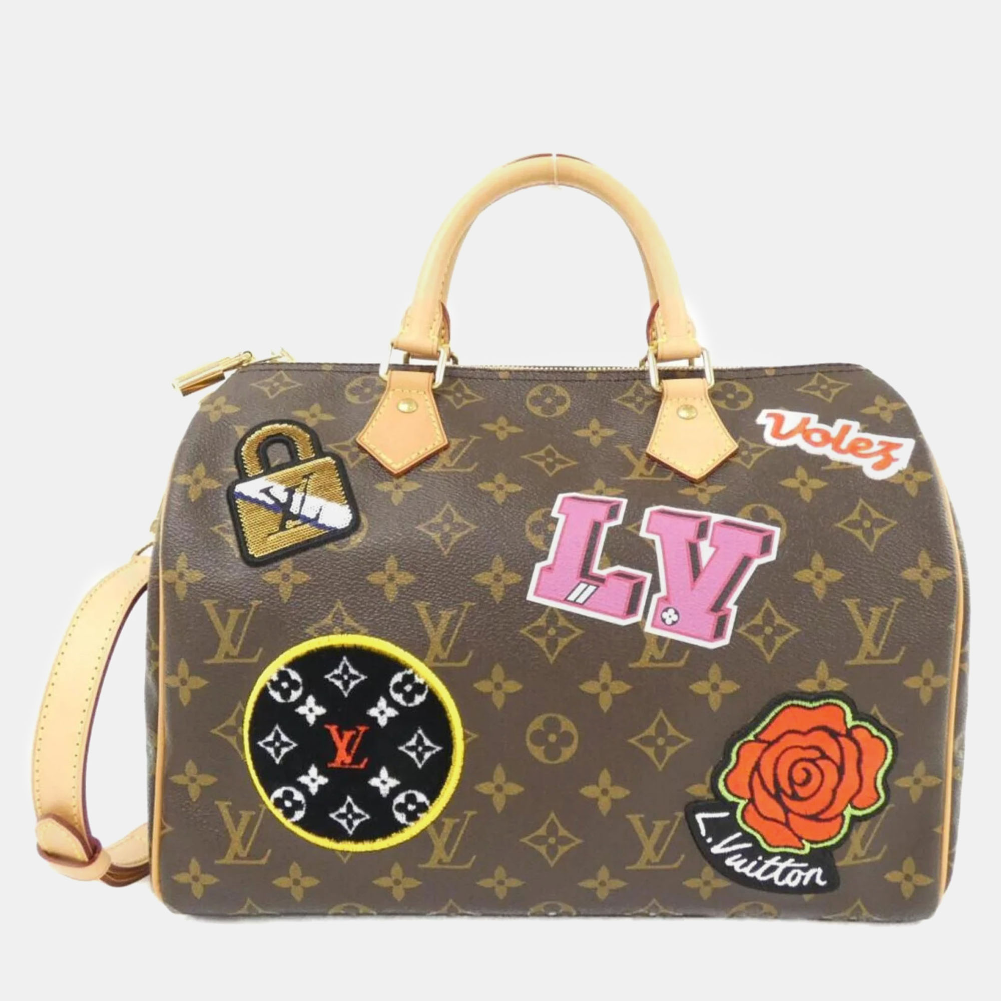 Louis Vuitton Monogram (Lv Stories) Speedy Bandouliere Boston Bag, Brown
Louis Vuitton Monogram (Lv Stories) Speedy Bandouliere Boston Bag, Brown
