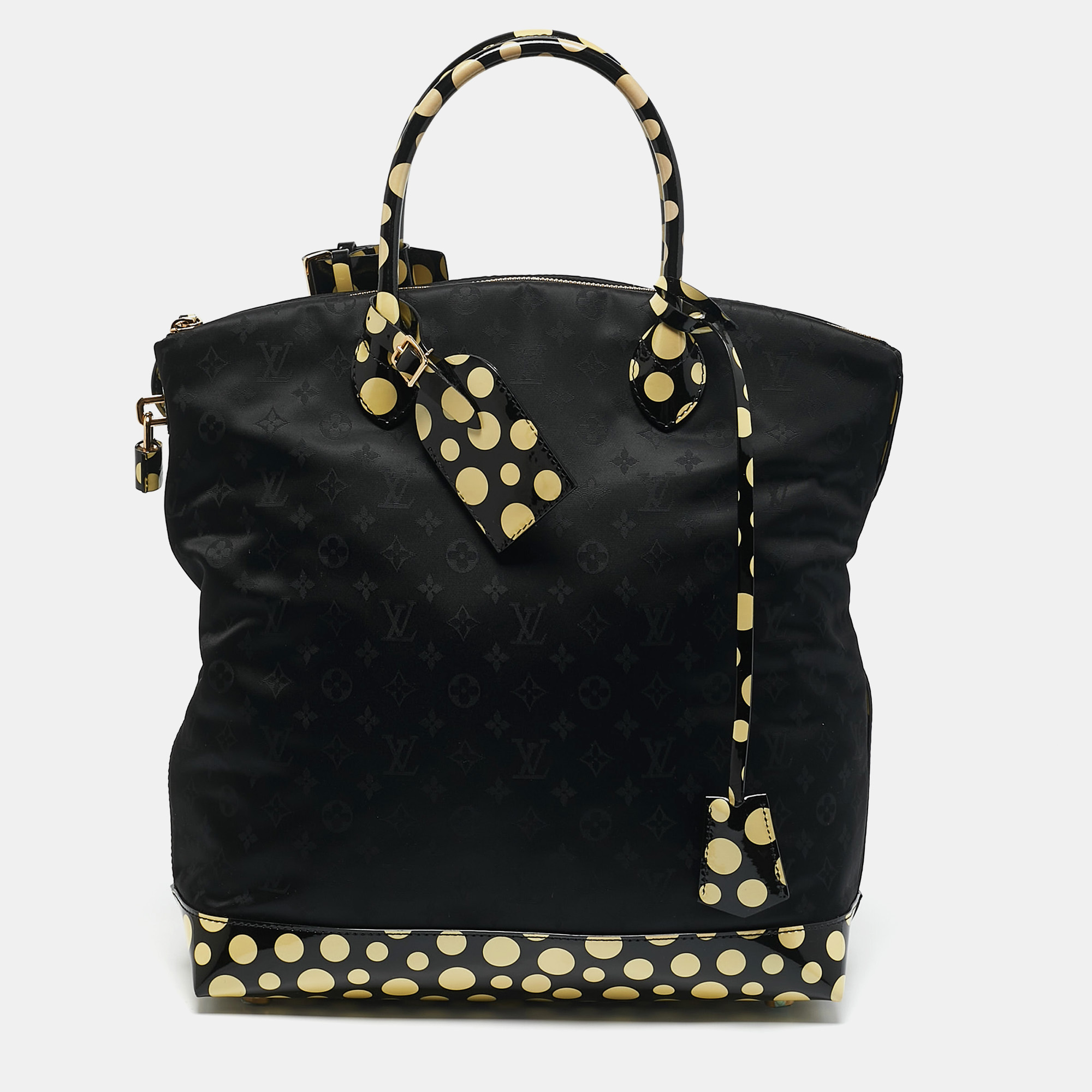 Louis Vuitton x Yayoi Kusama Black Monogram Nylon Vertical Lock It MM Bag
Louis Vuitton x Yayoi Kusama Black Monogram Nylon Vertical Lock It MM Bag