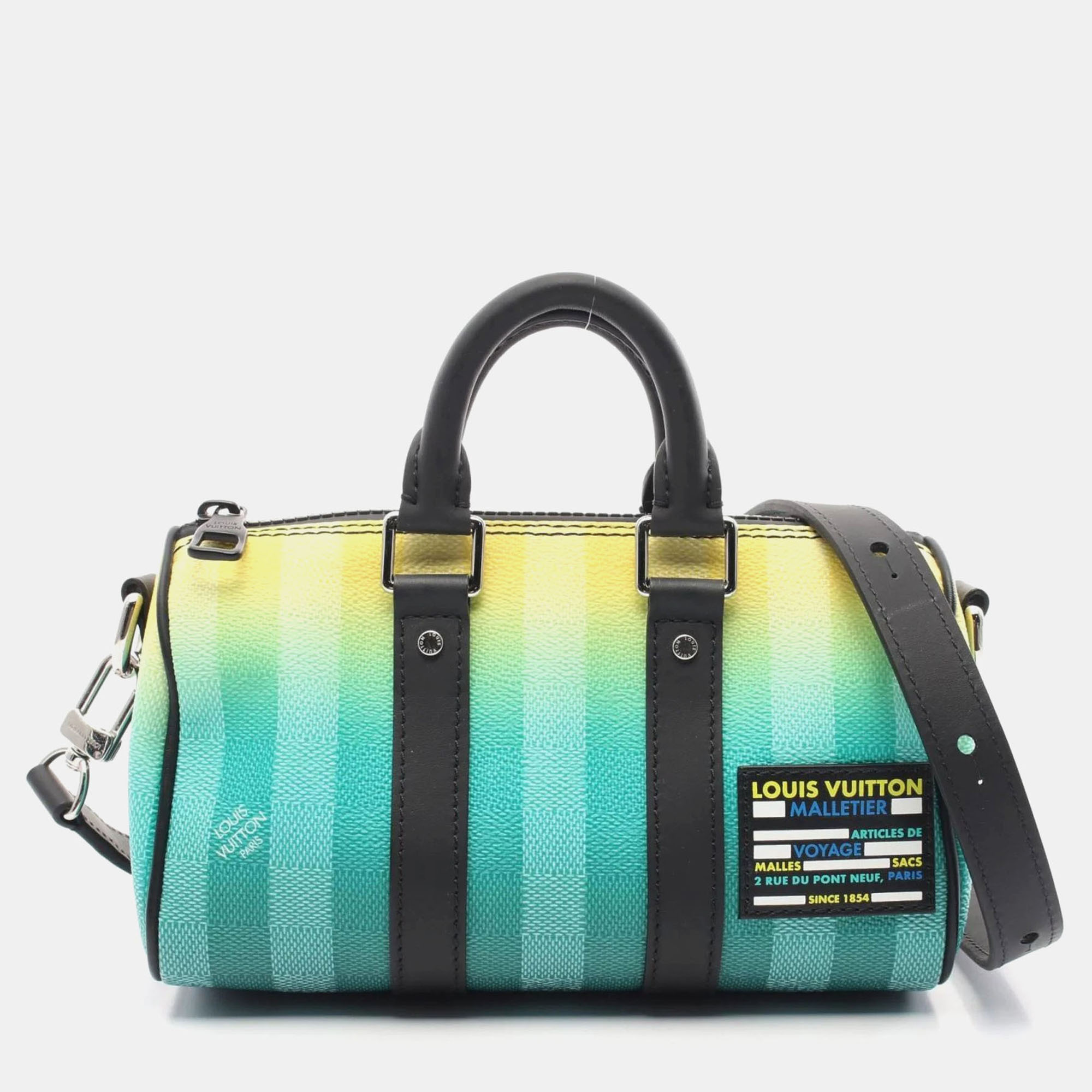 Louis Vuitton Multicolor Coated Canvas Leather Keepall Damier Stripe Handbag
Louis Vuitton Multicolor Coated Canvas Leather Keepall Damier Stripe Handbag