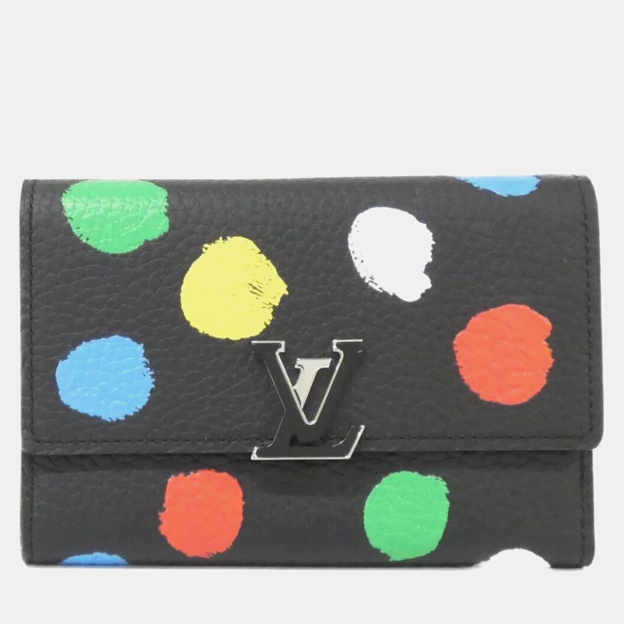 Louis Vuitton Black Multi-color Taurillon Leather Compact Portefeuille Capucines Wallet
Louis Vuitton Black Multi-color Taurillon Leather Compact Portefeuille Capucines Wallet