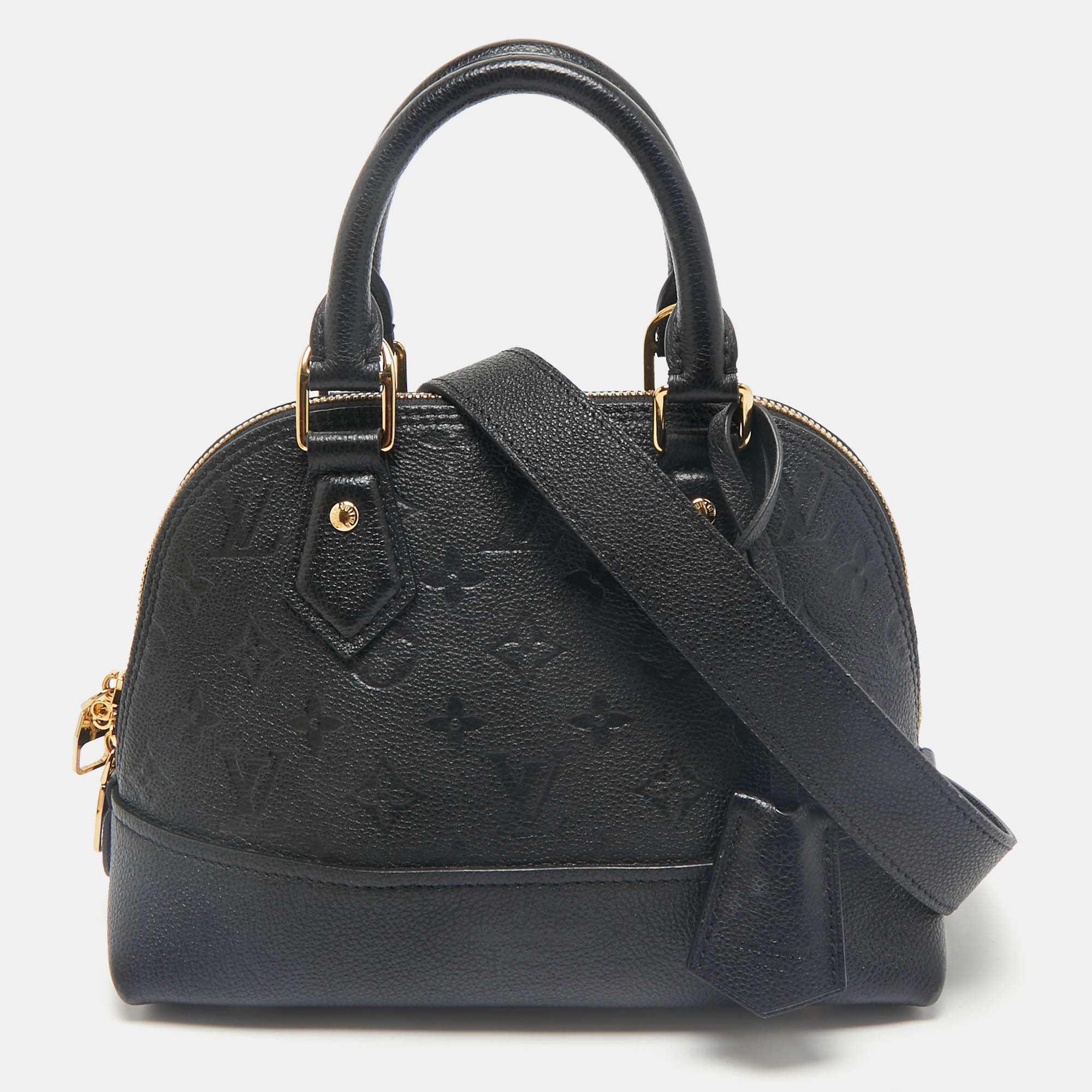 Louis Vuitton Black Monogram Empreinte Leather Neo Alma BB Bag
Louis Vuitton Black Monogram Empreinte Leather Neo Alma BB Bag