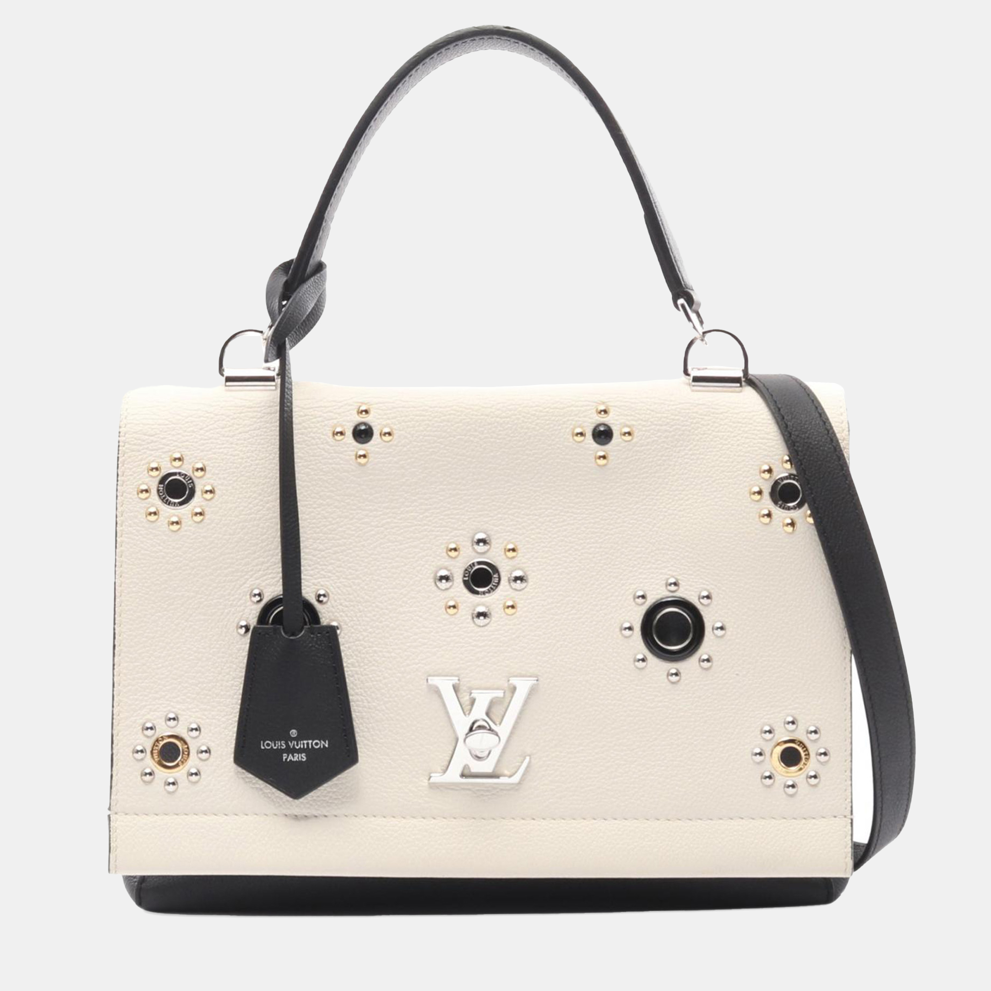 Louis Vuitton Black/White Leather Mechanical Flowers LockMe II
Louis Vuitton Black/White Leather Mechanical Flowers LockMe II