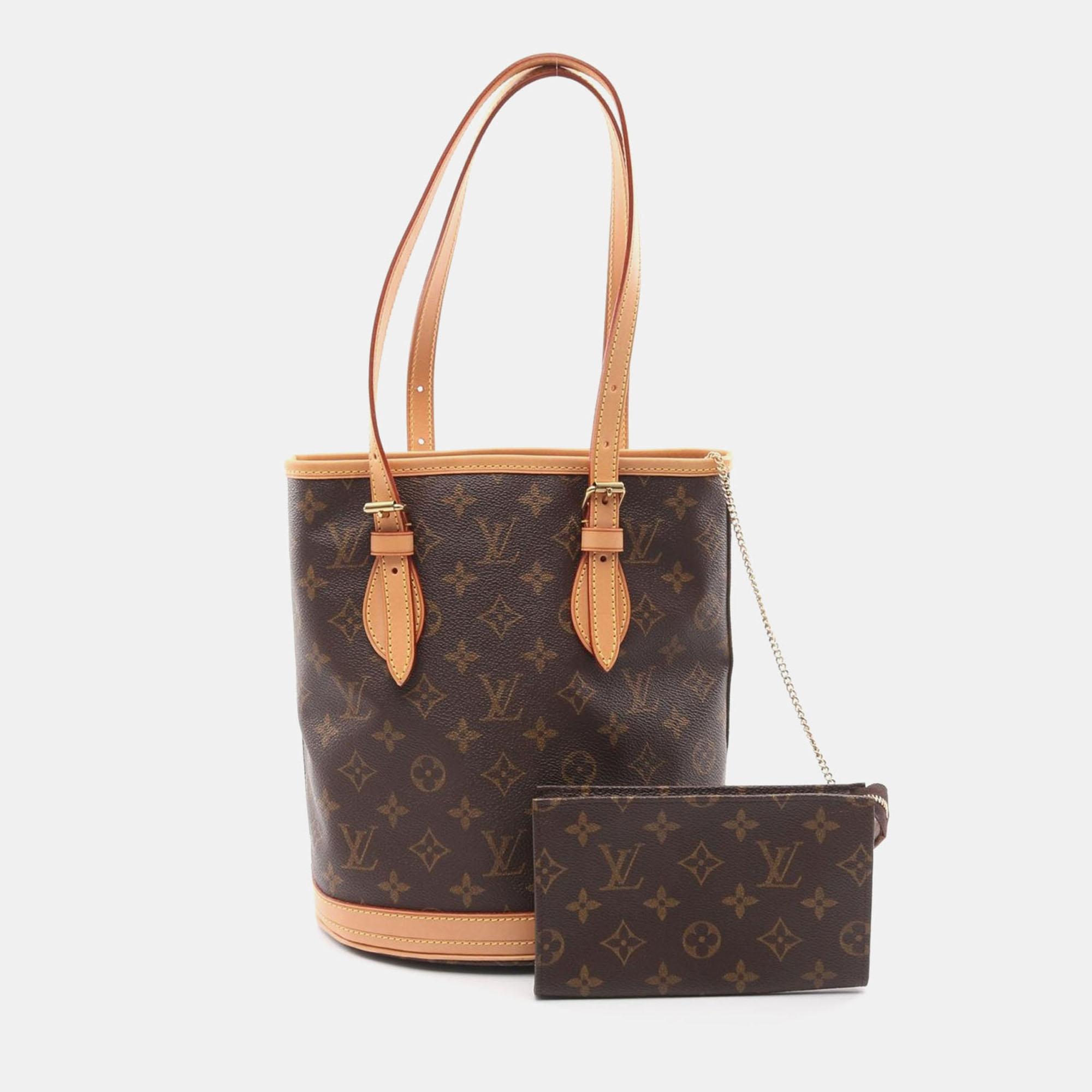 Louis Vuitton Bucket PM Shoulder Tote Bag Monogram Canvas Brown
Louis Vuitton Bucket PM Shoulder Tote Bag Monogram Canvas Brown