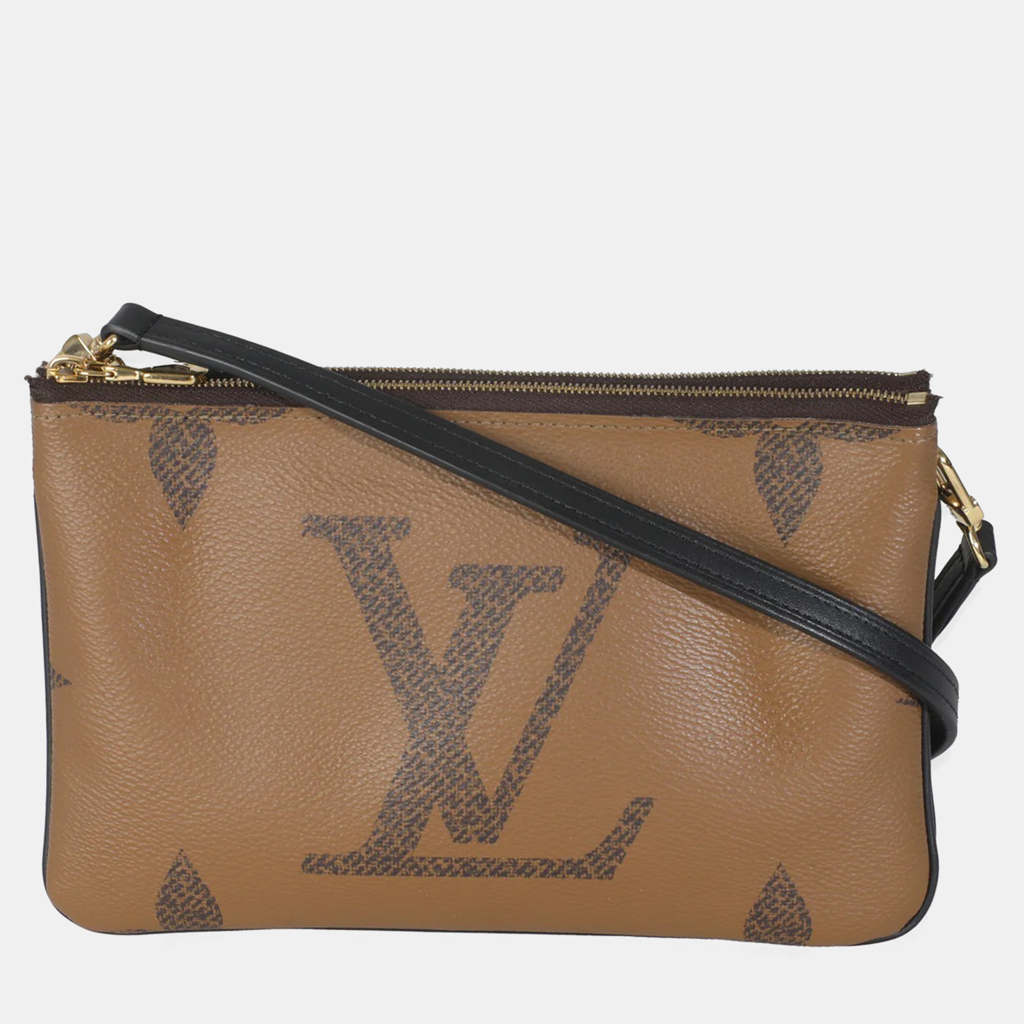 Louis Vuitton Reverse Monogram Canvas Double Zip Pochette bag, Brown
Louis Vuitton Reverse Monogram Canvas Double Zip Pochette bag, Brown