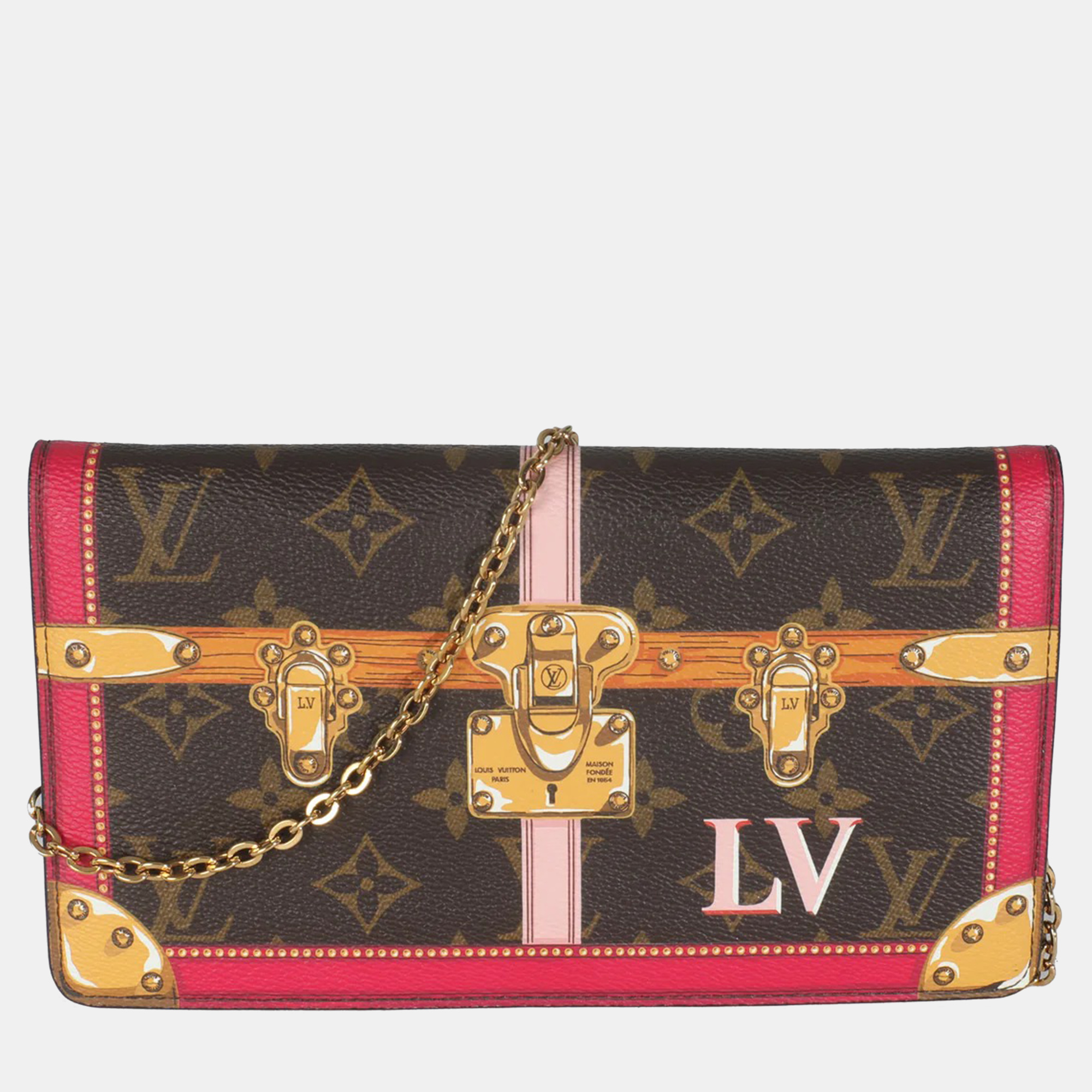 Louis Vuitton Monogram Canvas Summer Trunks Weekend Pochette bag, Brown
Louis Vuitton Monogram Canvas Summer Trunks Weekend Pochette bag, Brown